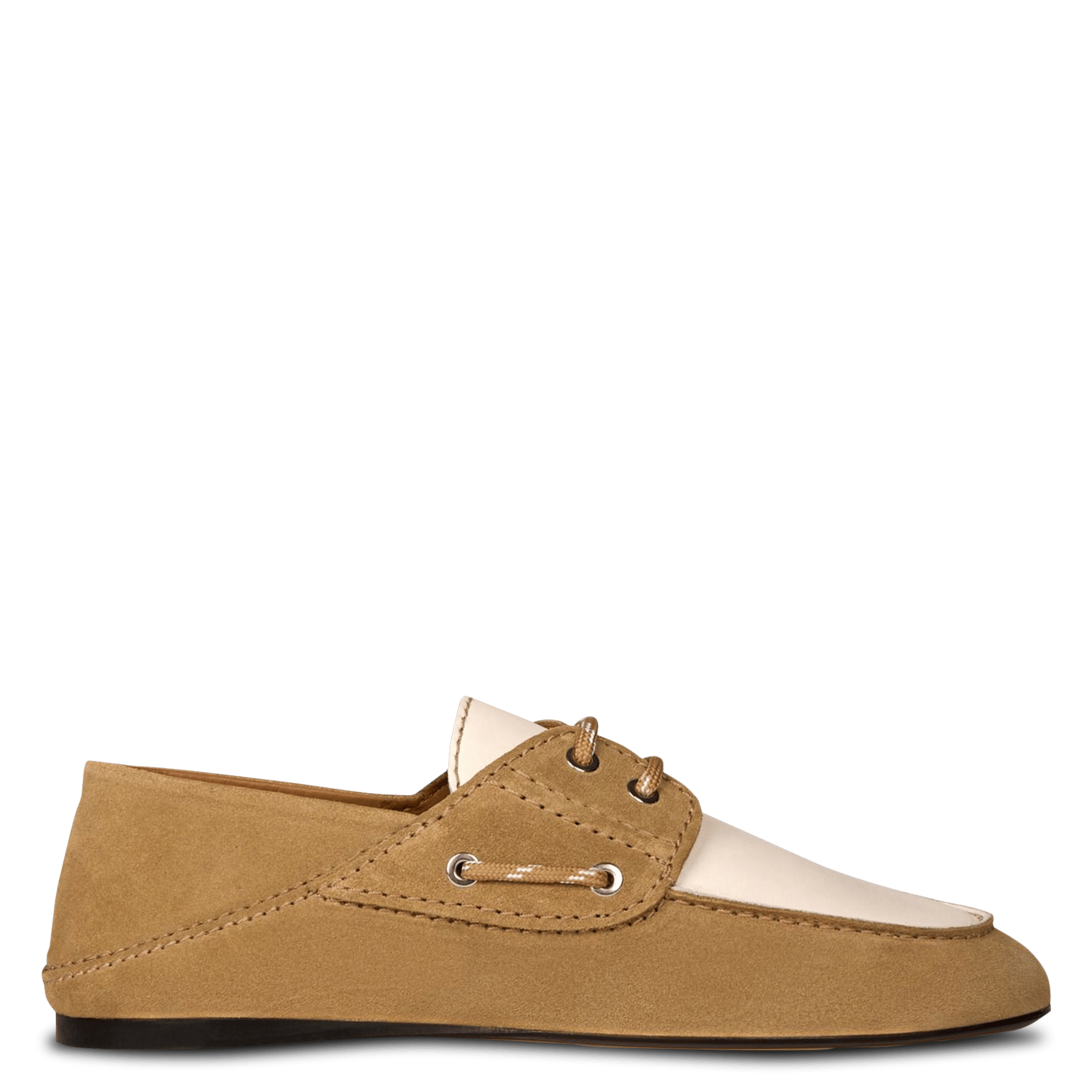 Chaussures bateau en cuir SANDRO Beige