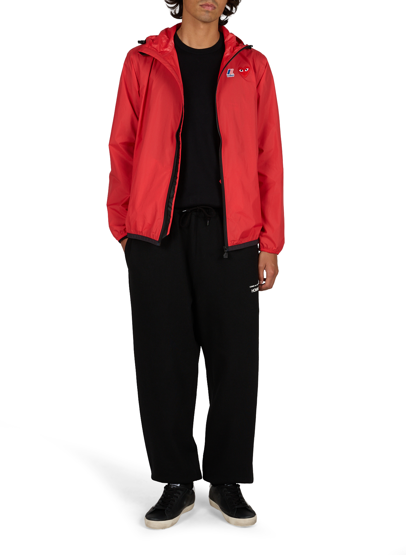 Leichte Jacke mit Herz-Patch | Rot COMME DES GARCONS PLAY Herren