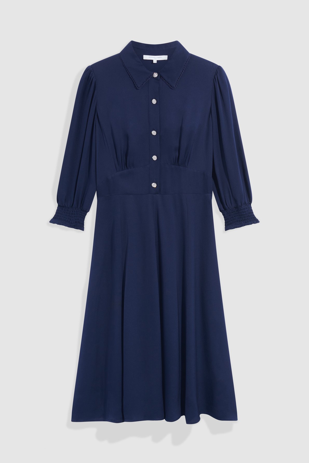 Robe cintrée à boutons en strass - ciel GERARD DAREL Bleu