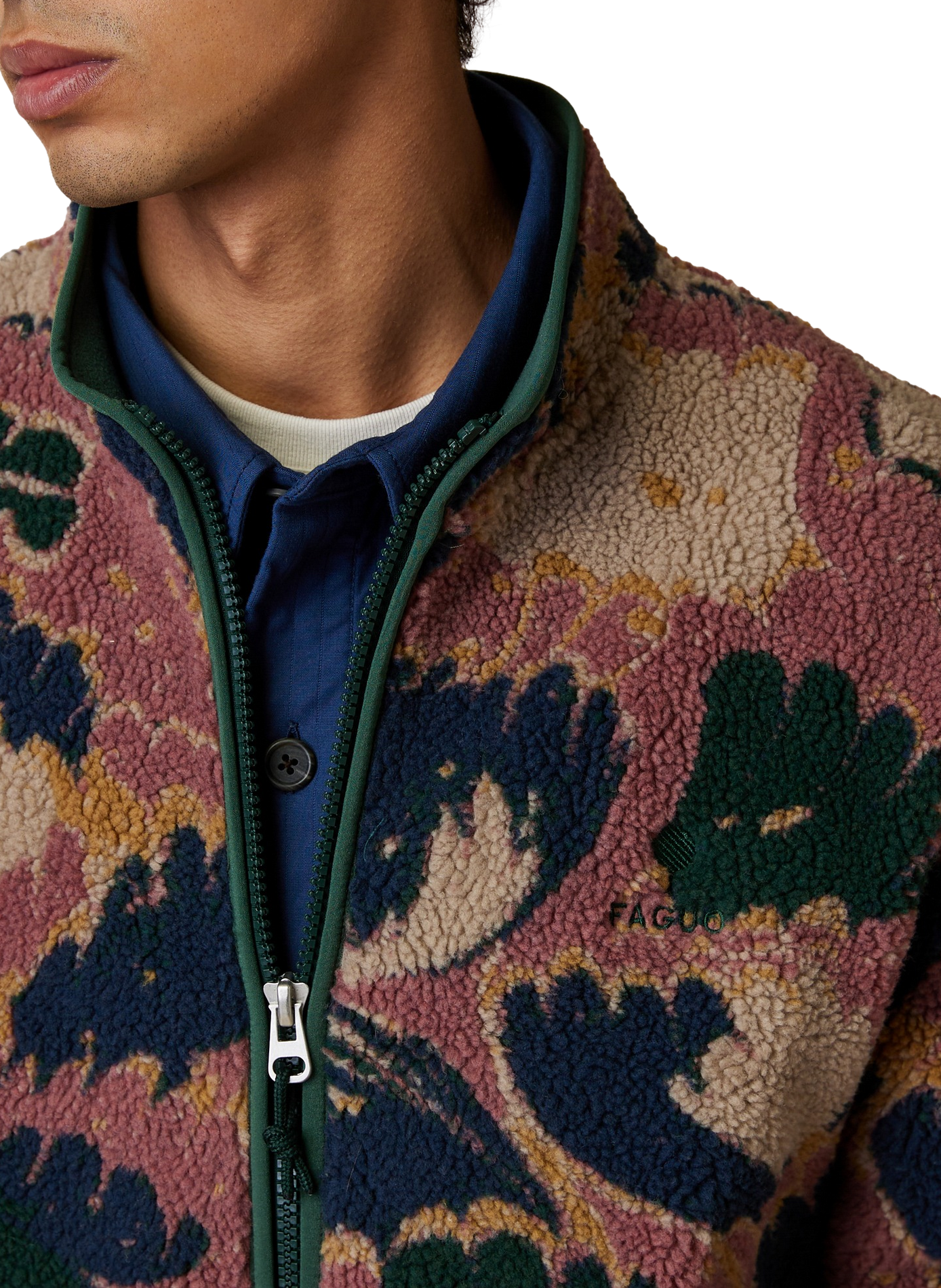 Gerade geschnittene Sherpa-Jacke Senonche FAGUO Rosa