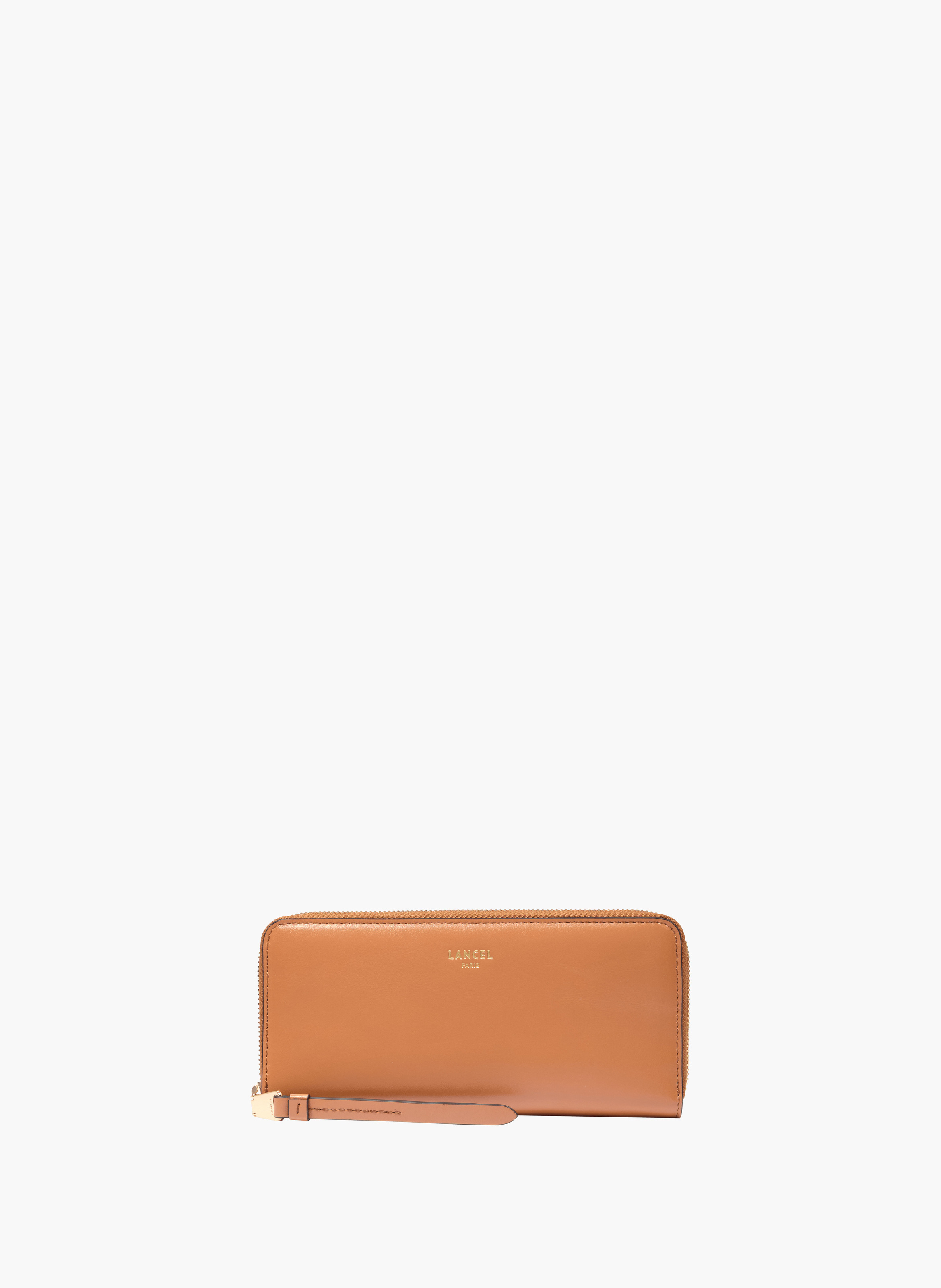 Portefeuille long zippé origami de lancel en cuir LANCEL Marron
