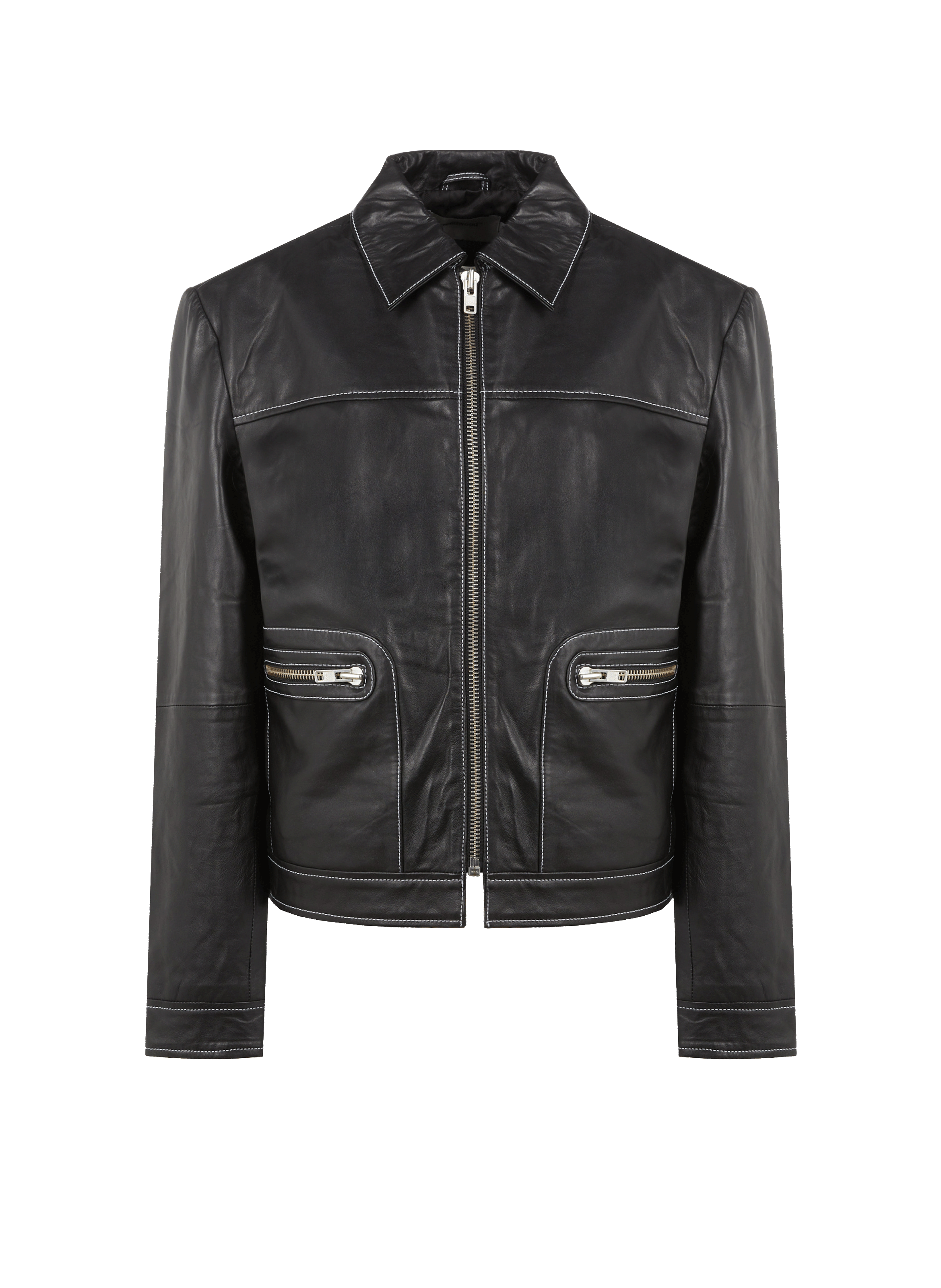 Veste en cuir recyclé