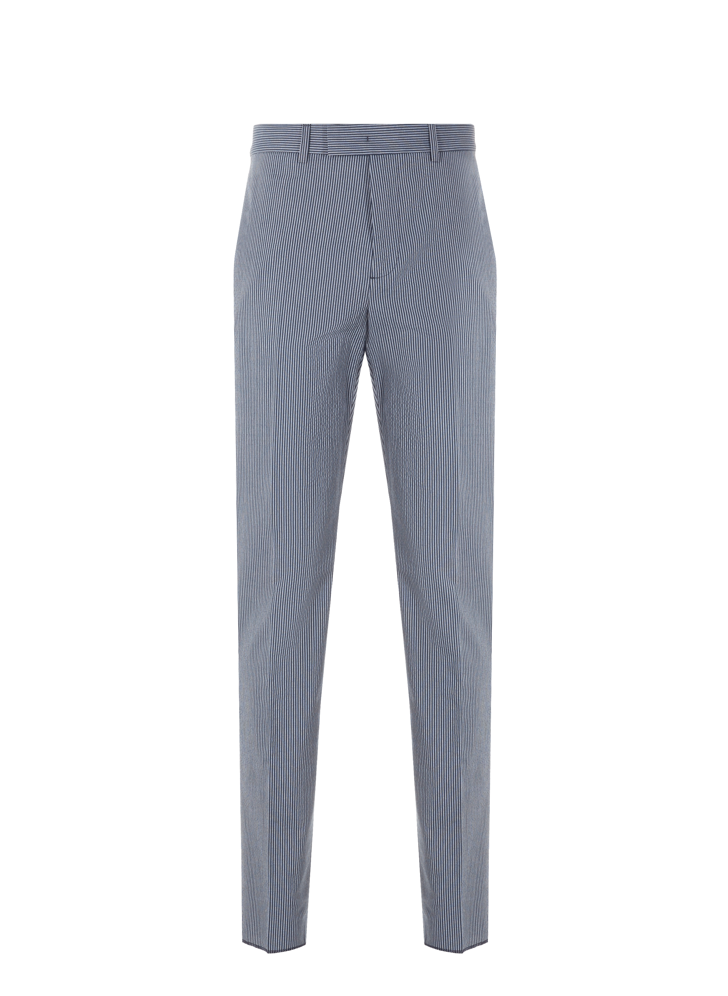 Pantalon Lucky rayé slim en coton mélangé