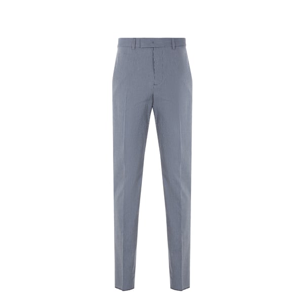 Pantalon Lucky rayé slim en coton mélangé
