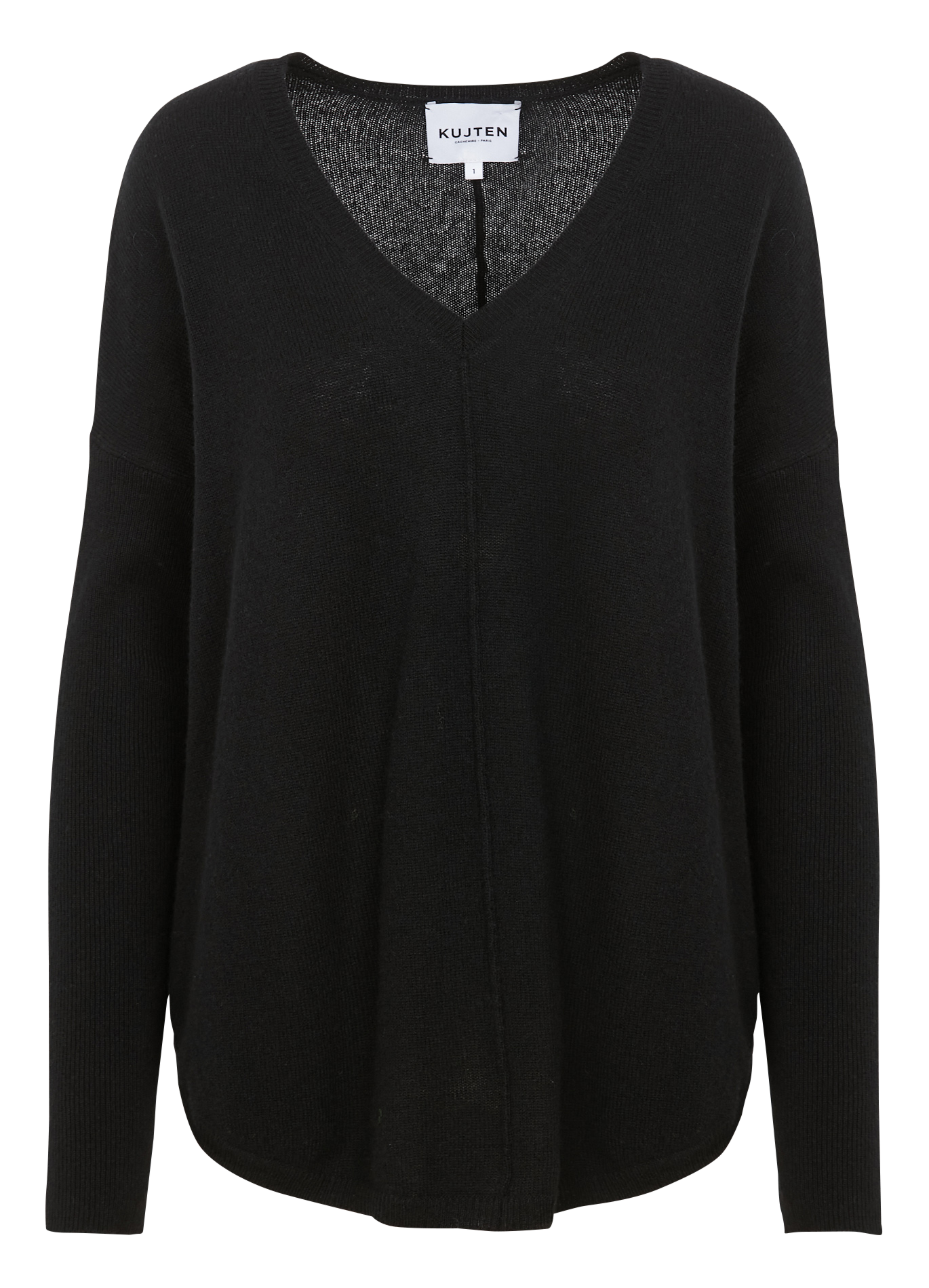 Pull col v oversize en cachemire misha Noir