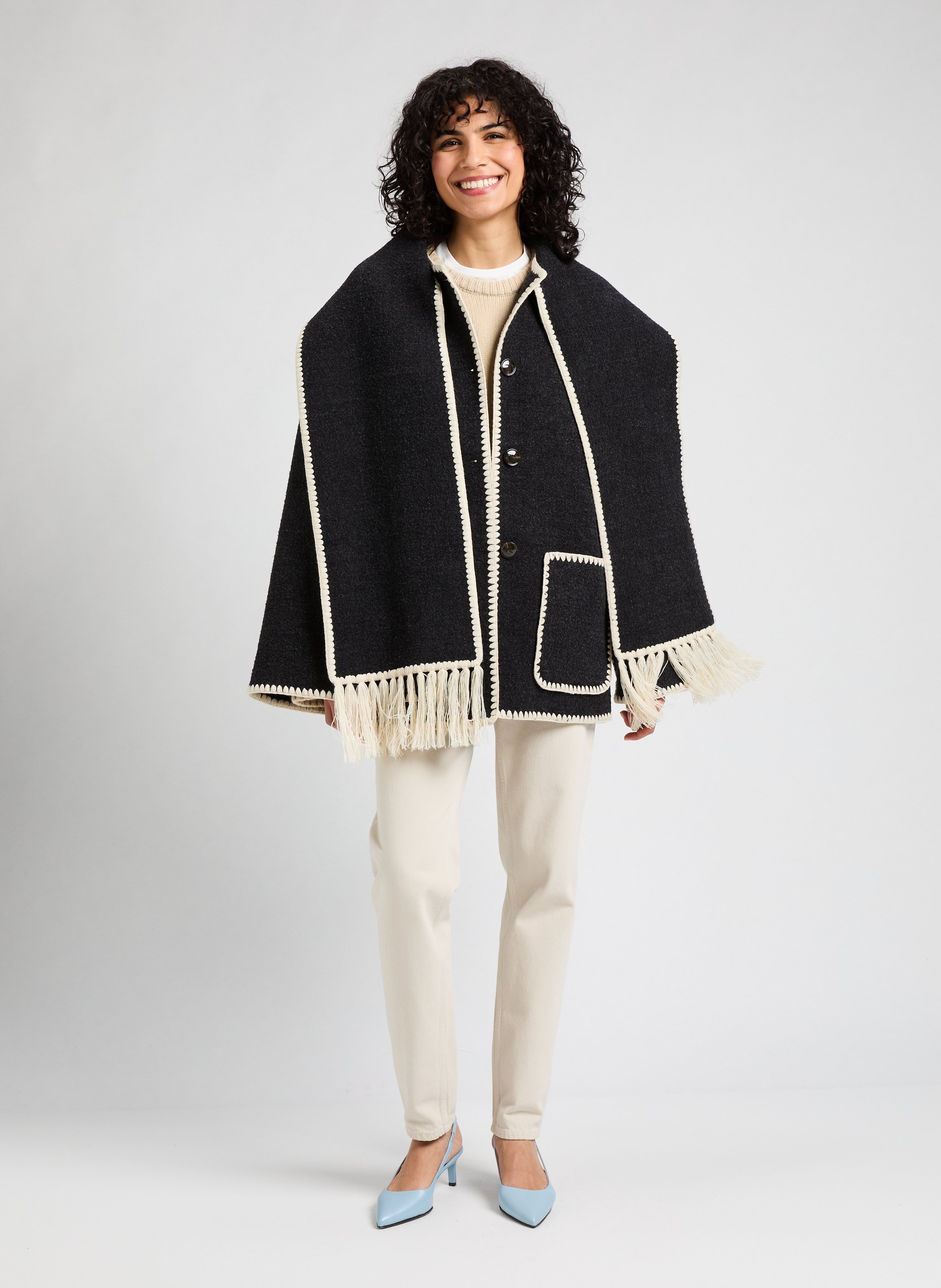 Wool vest TOTEME Grey