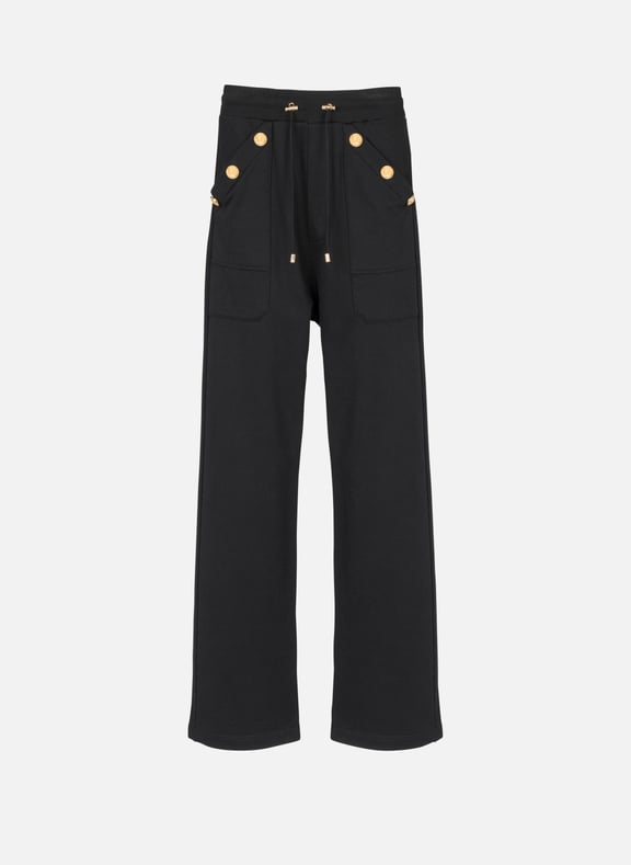 Jogging ample boutonné Noir by BALMAIN BALMAIN Jogging ample boutonné Noir