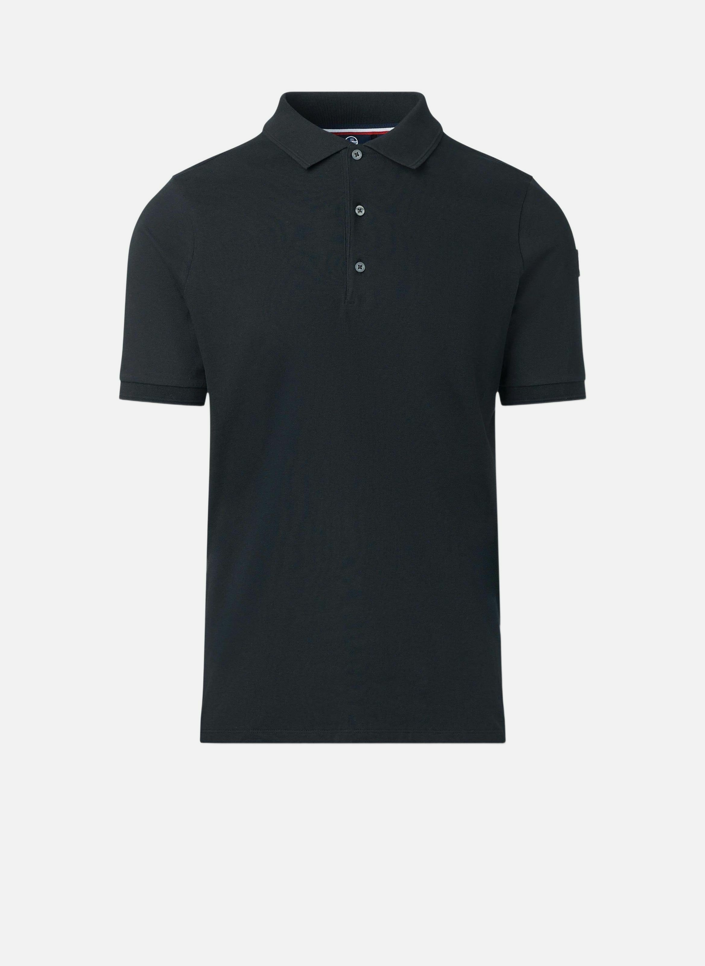 Polo manches courtes gabin col chemise coupe regular FUSALP Noir