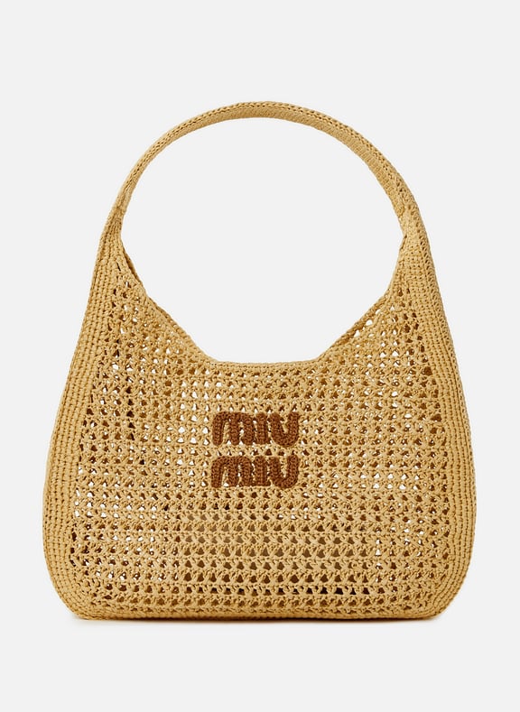 Sac cabas en raphia Multicolore by MIU MIU MIU MIU Sac cabas en raphia Multicolore