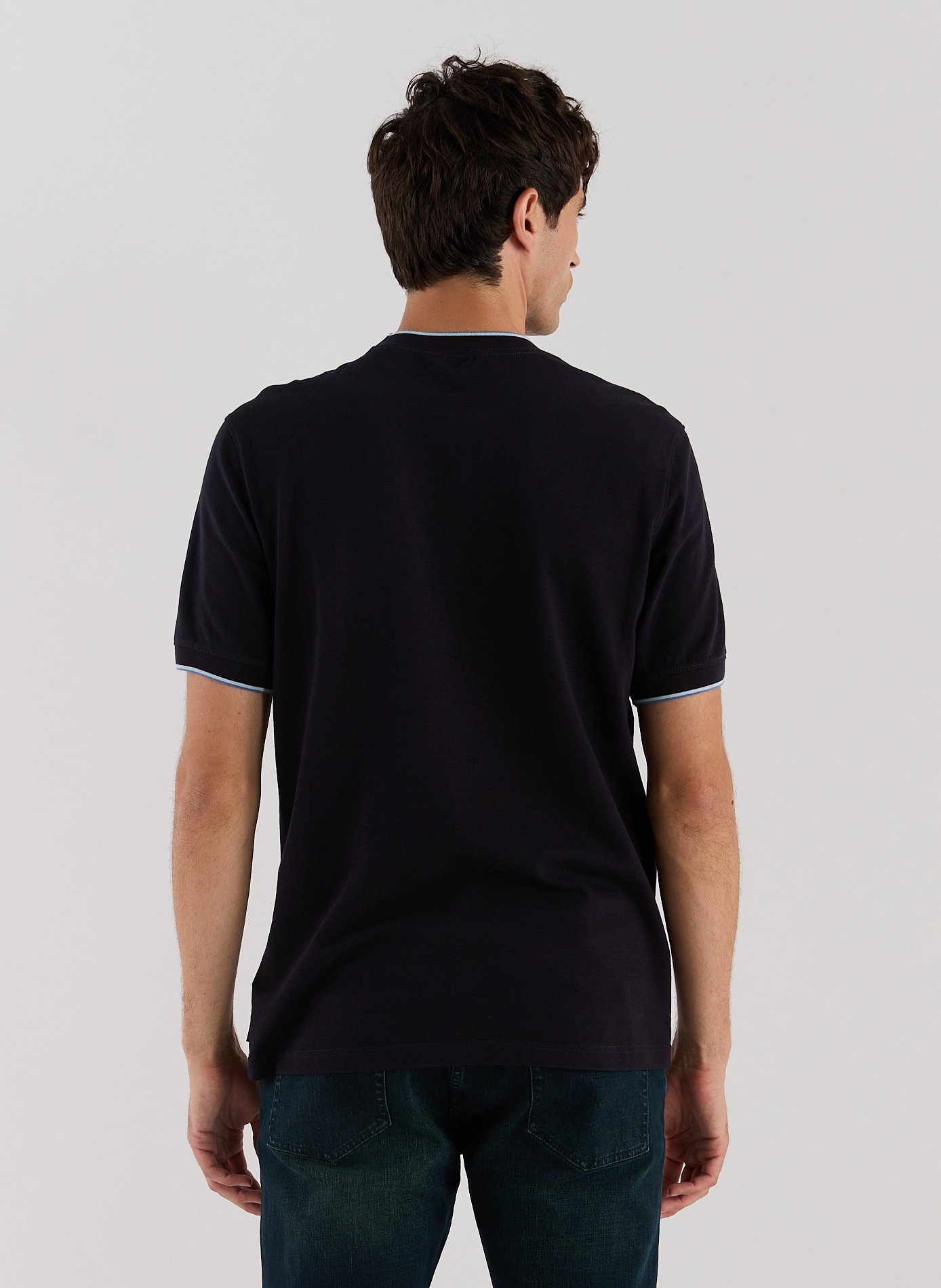 Cotton knit t-shirt Blue