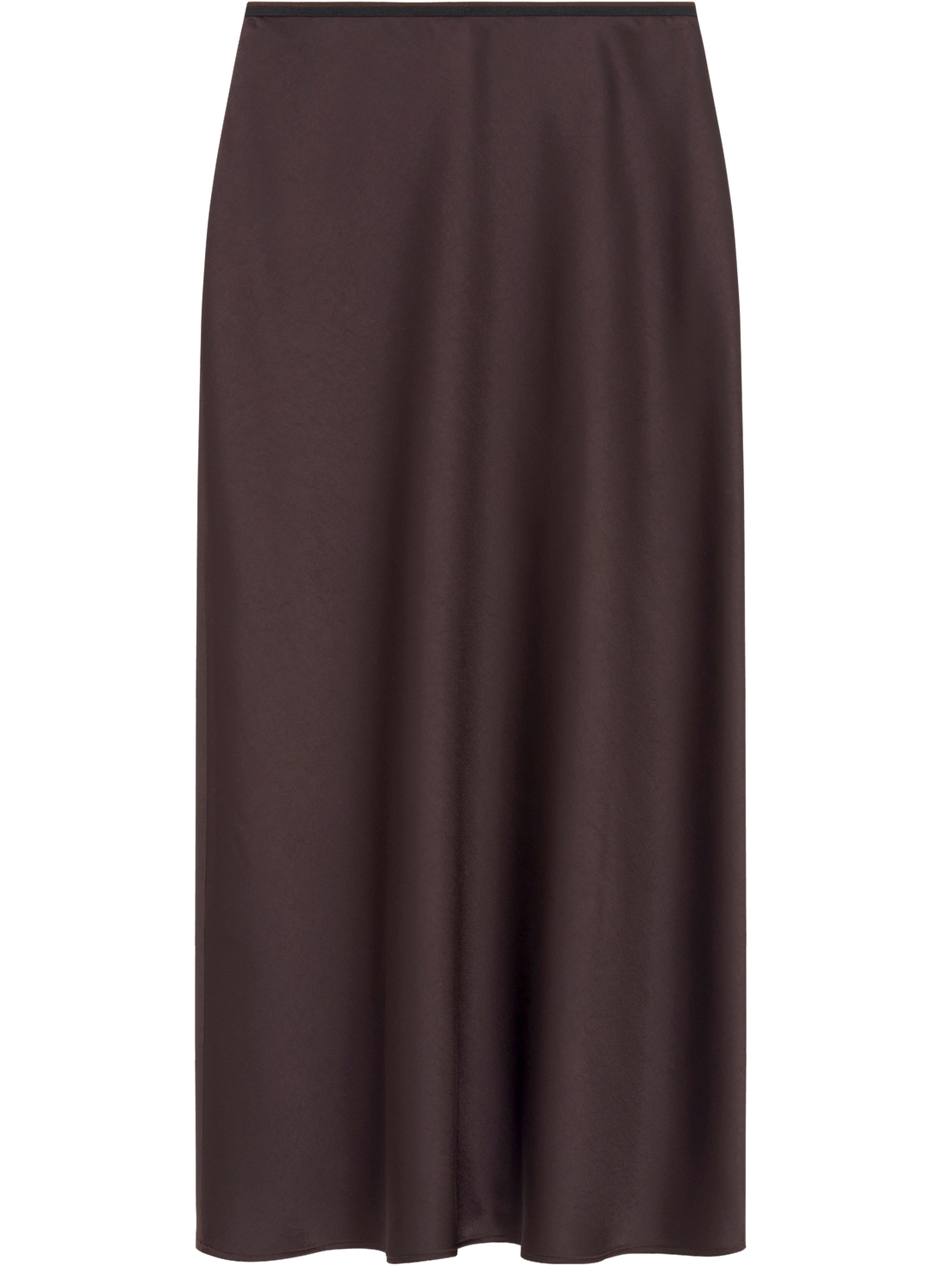 Jupe longue fluide satinée - bethany PABLO Marron