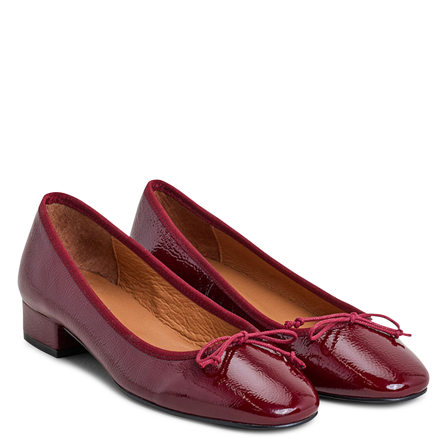 Ballerines en cuir vernis dadou JONAK Rouge