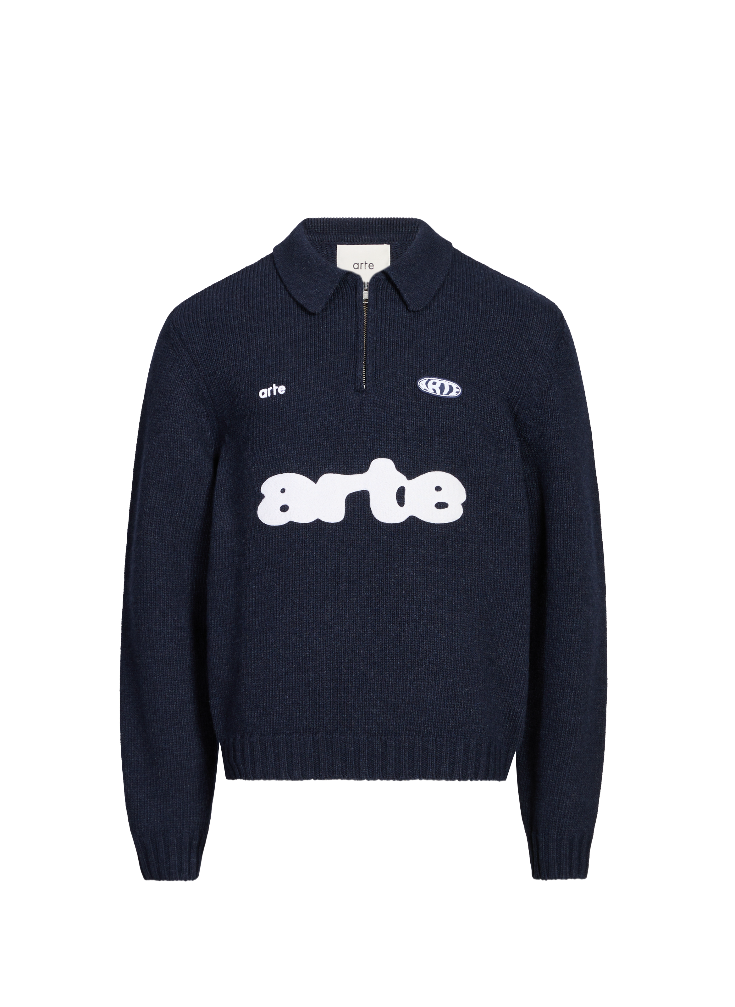ARTE ANTWERP Mixed wool sweatshirt Blue