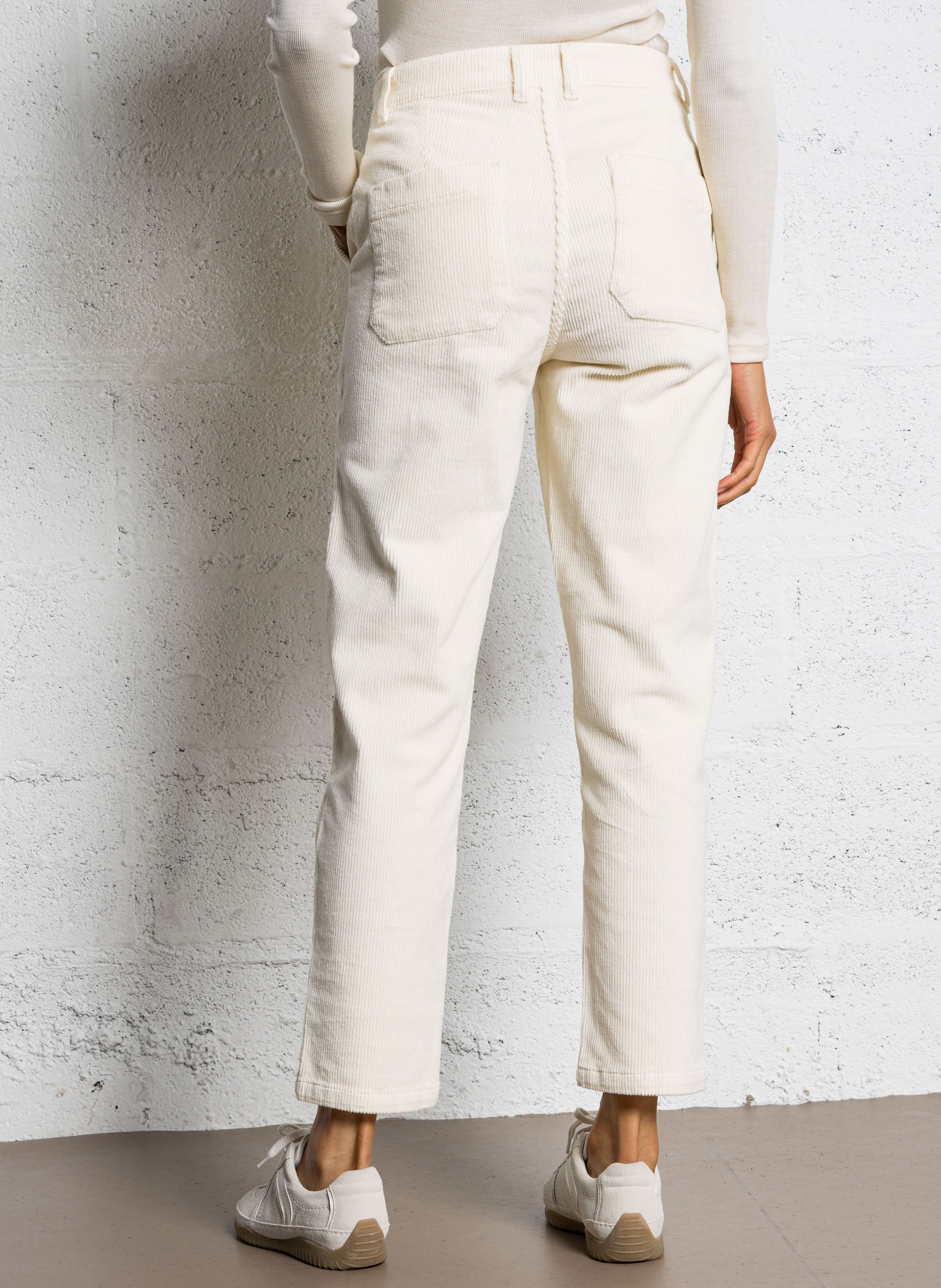 Pantalon droit en velours côtelé ARMOR-LUX Beige