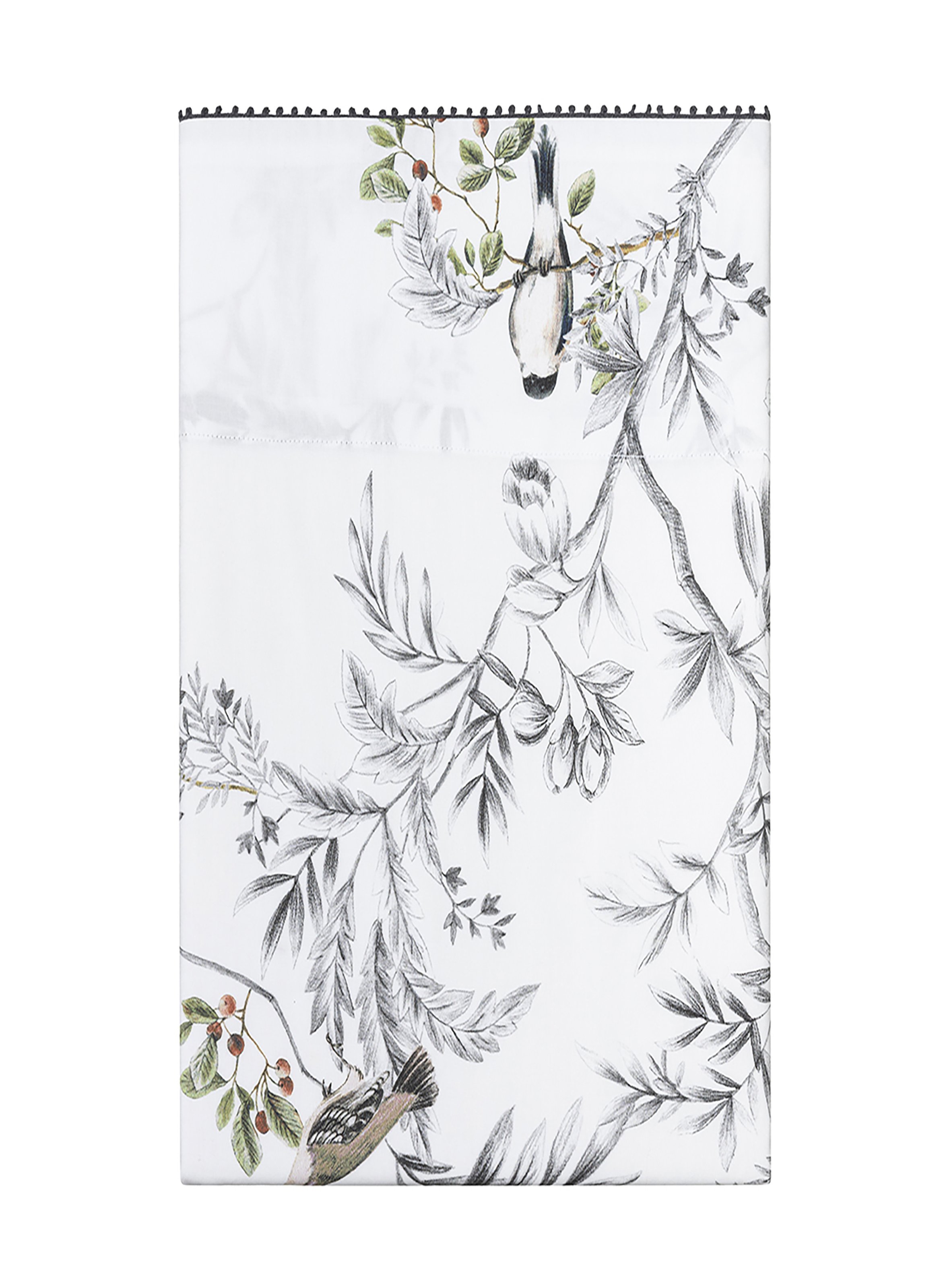 Drap plat imprimé en satin de coton bio, charme ALEXANDRE TURPAULT Noir