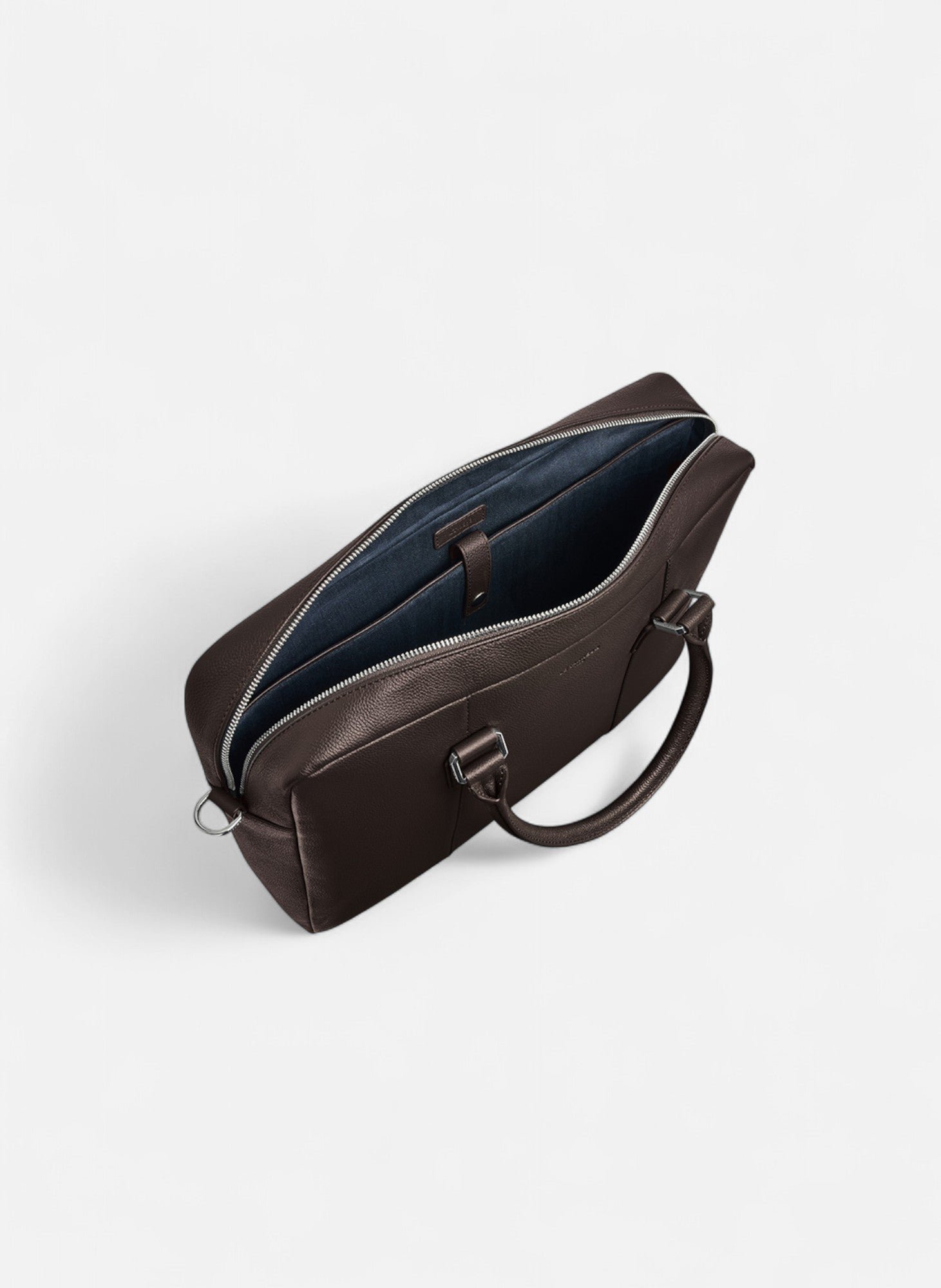 Porte documents 15" marceau en cuir grainé moyen modèle LE TANNEUR Marron