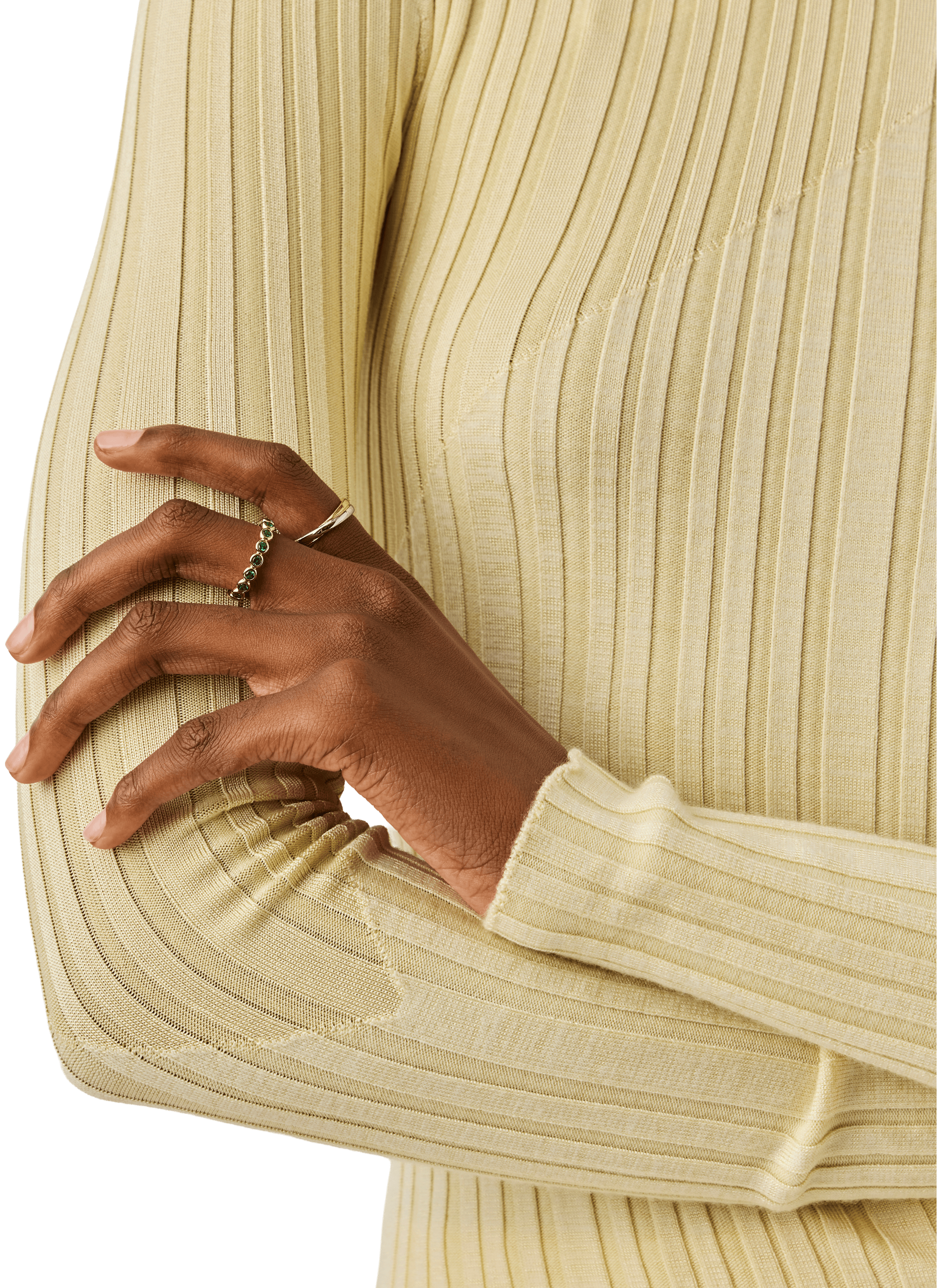 Tennis ring set with stones MISSOMA Green