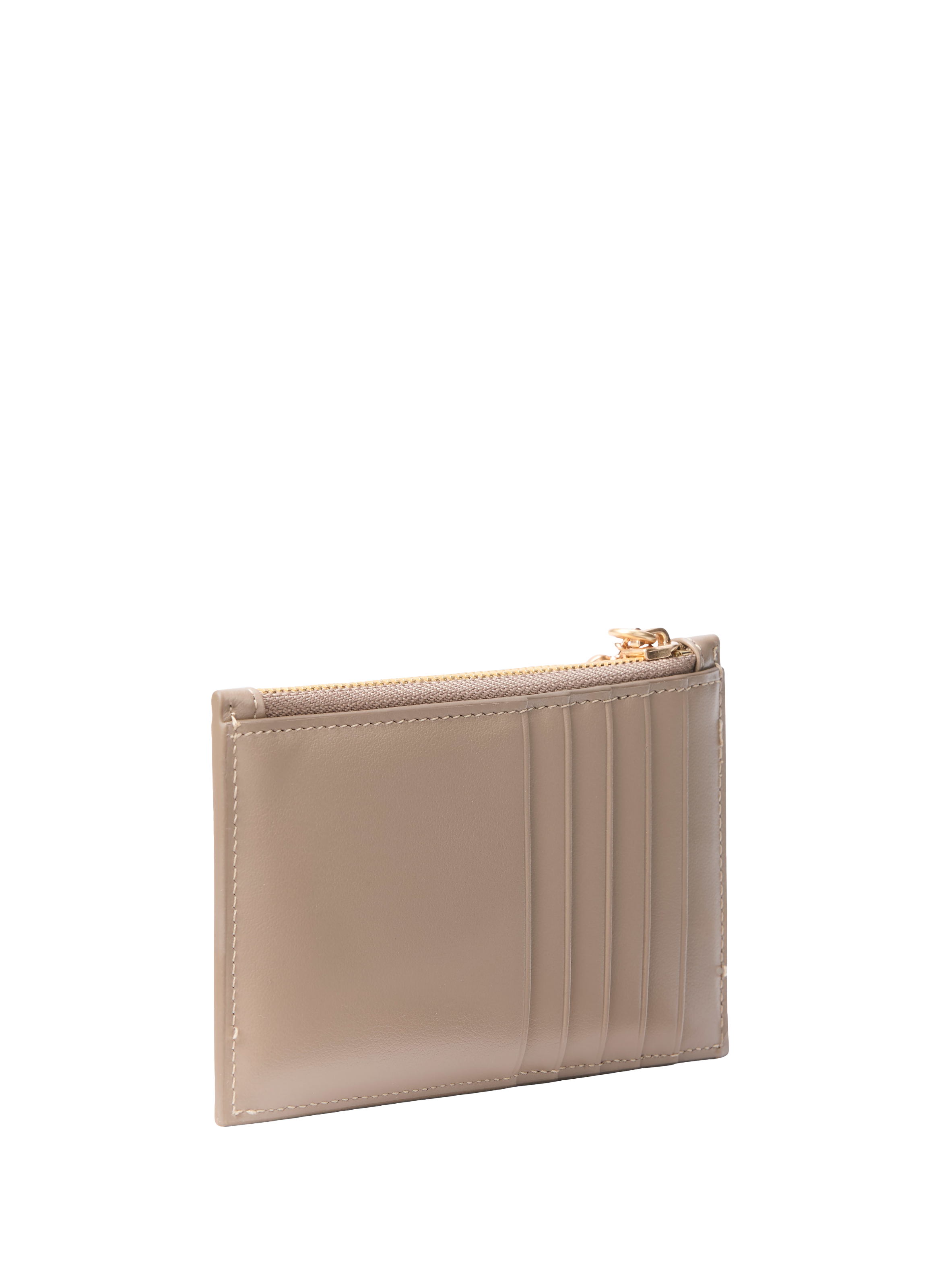  Leather card holder CALVIN KLEIN Beige
