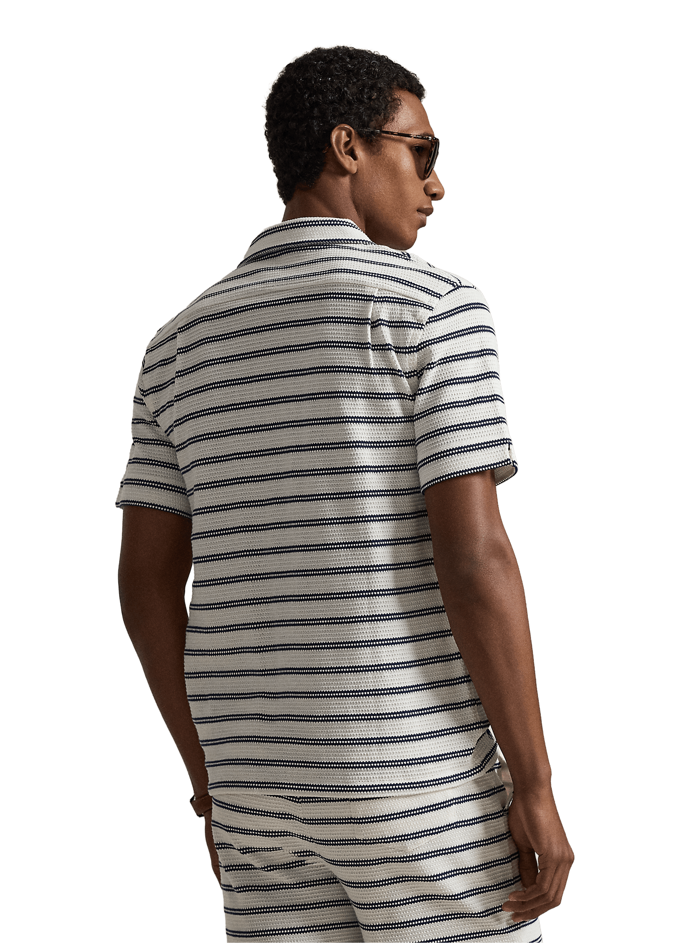 Chemise manches courtes à rayures en coton POLO RALPH LAUREN Multicolore