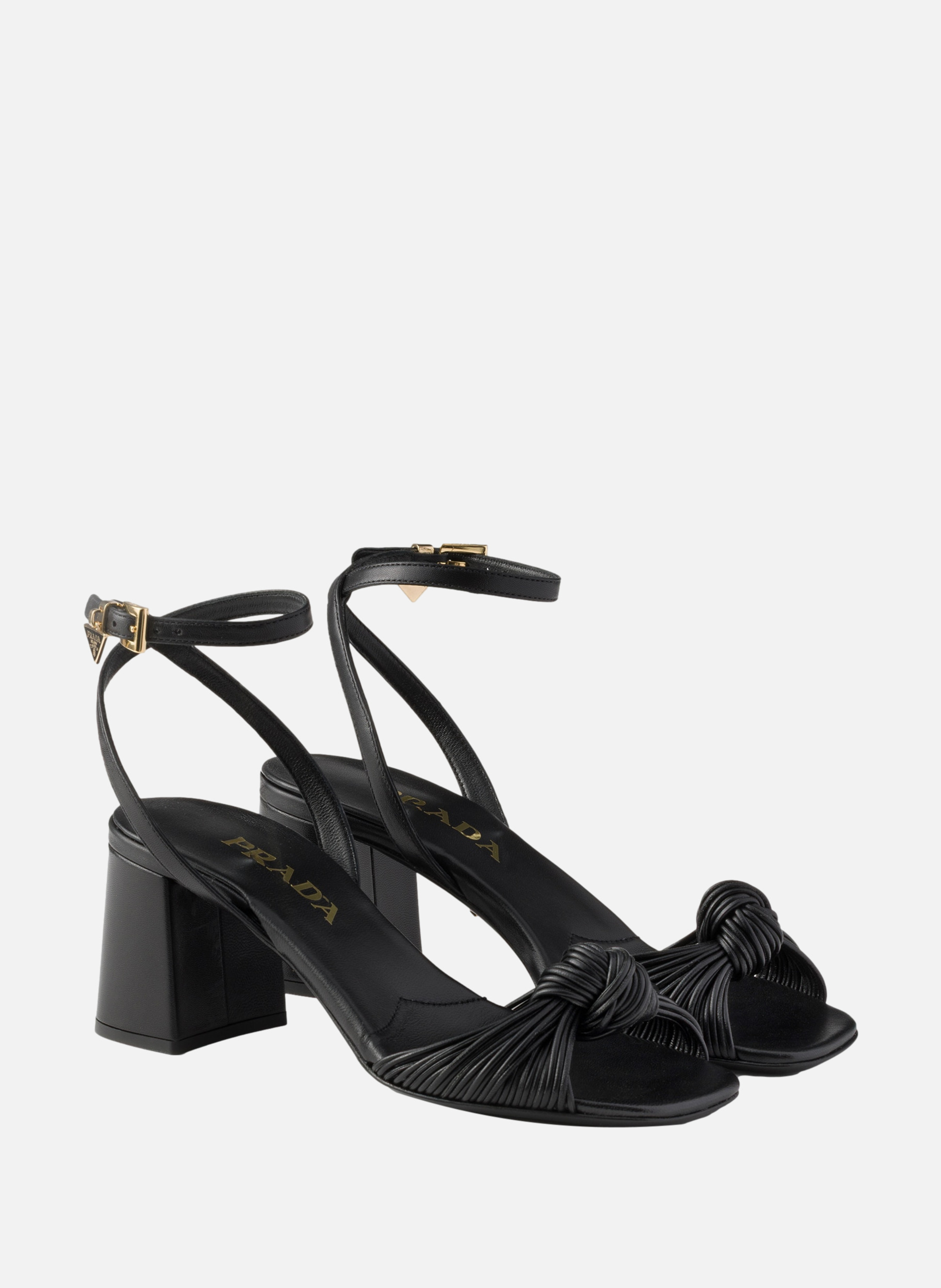 Sandales en cuir PRADA Noir