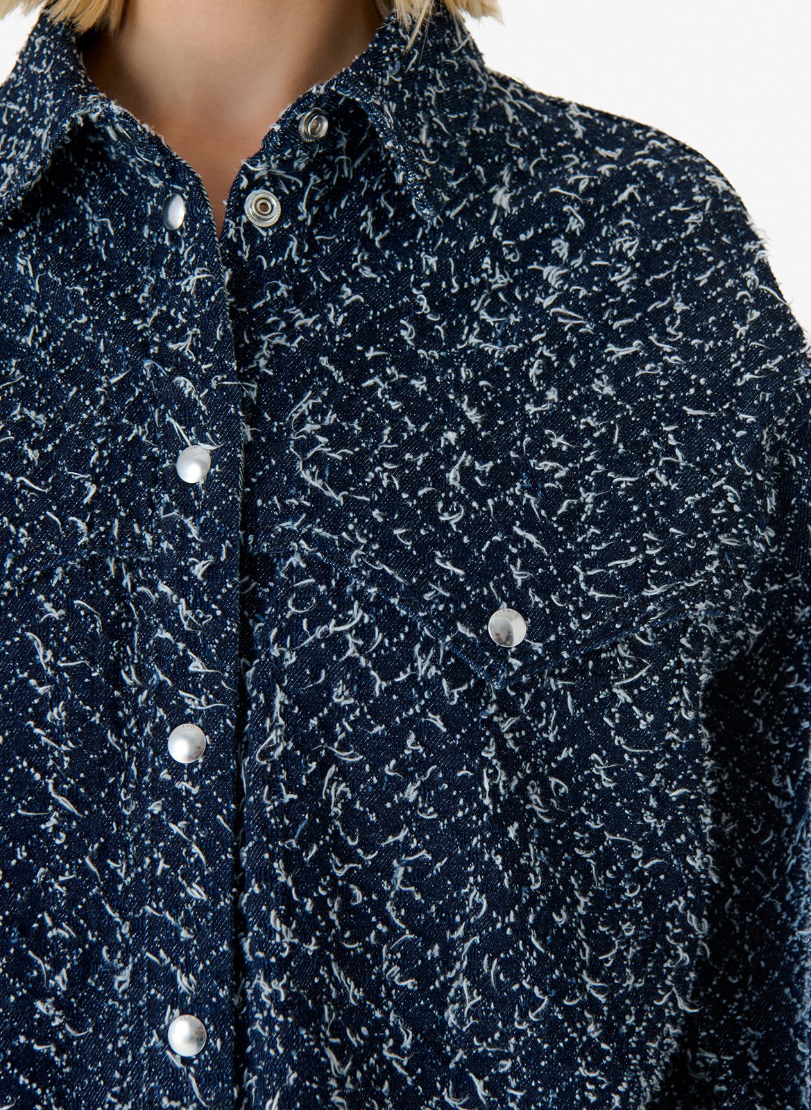 Surchemise oversize col classique en coton IRO Bleu