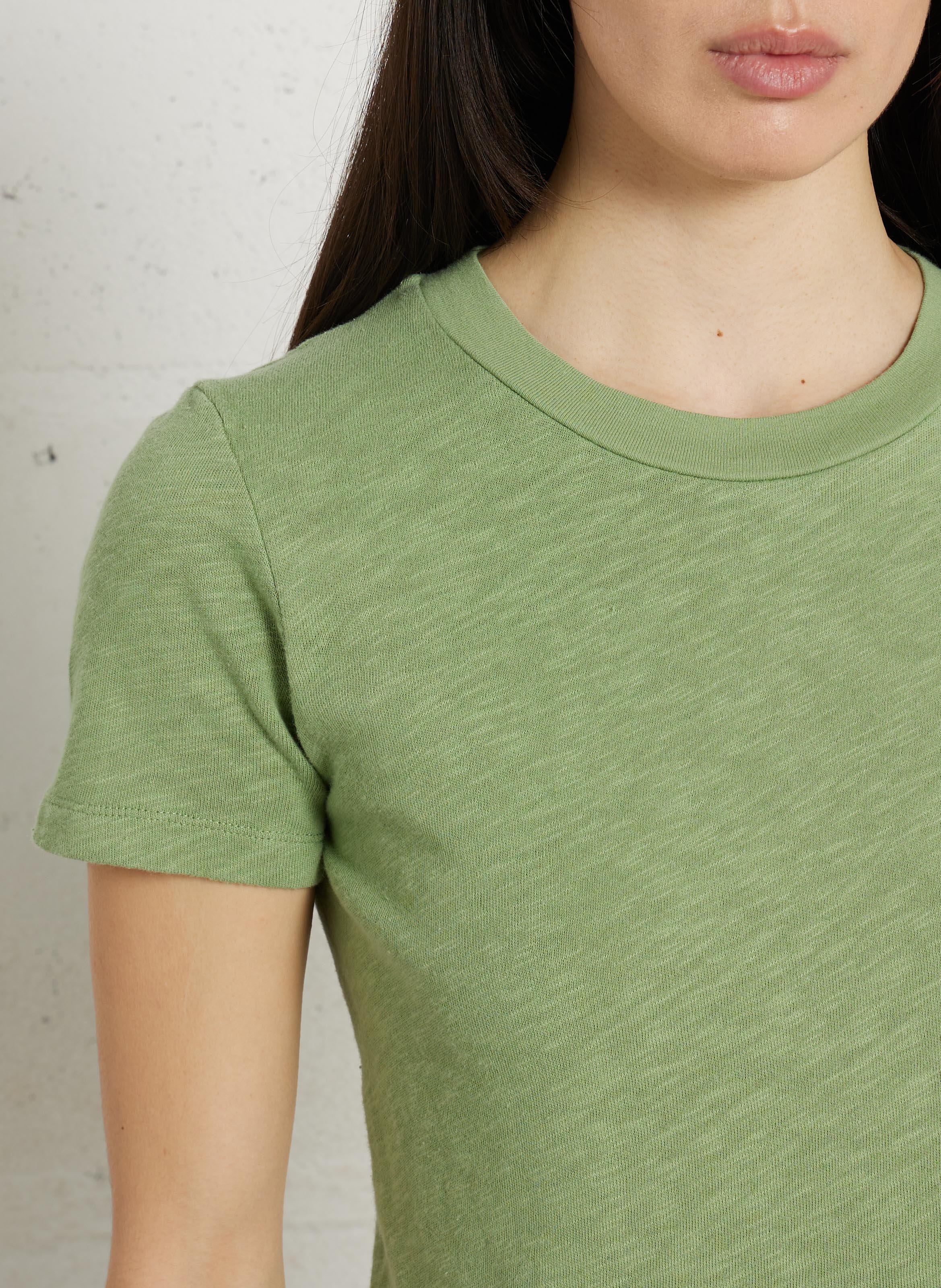 Tee-shirt col rond droit en coton sonoma AMERICAN VINTAGE Vert