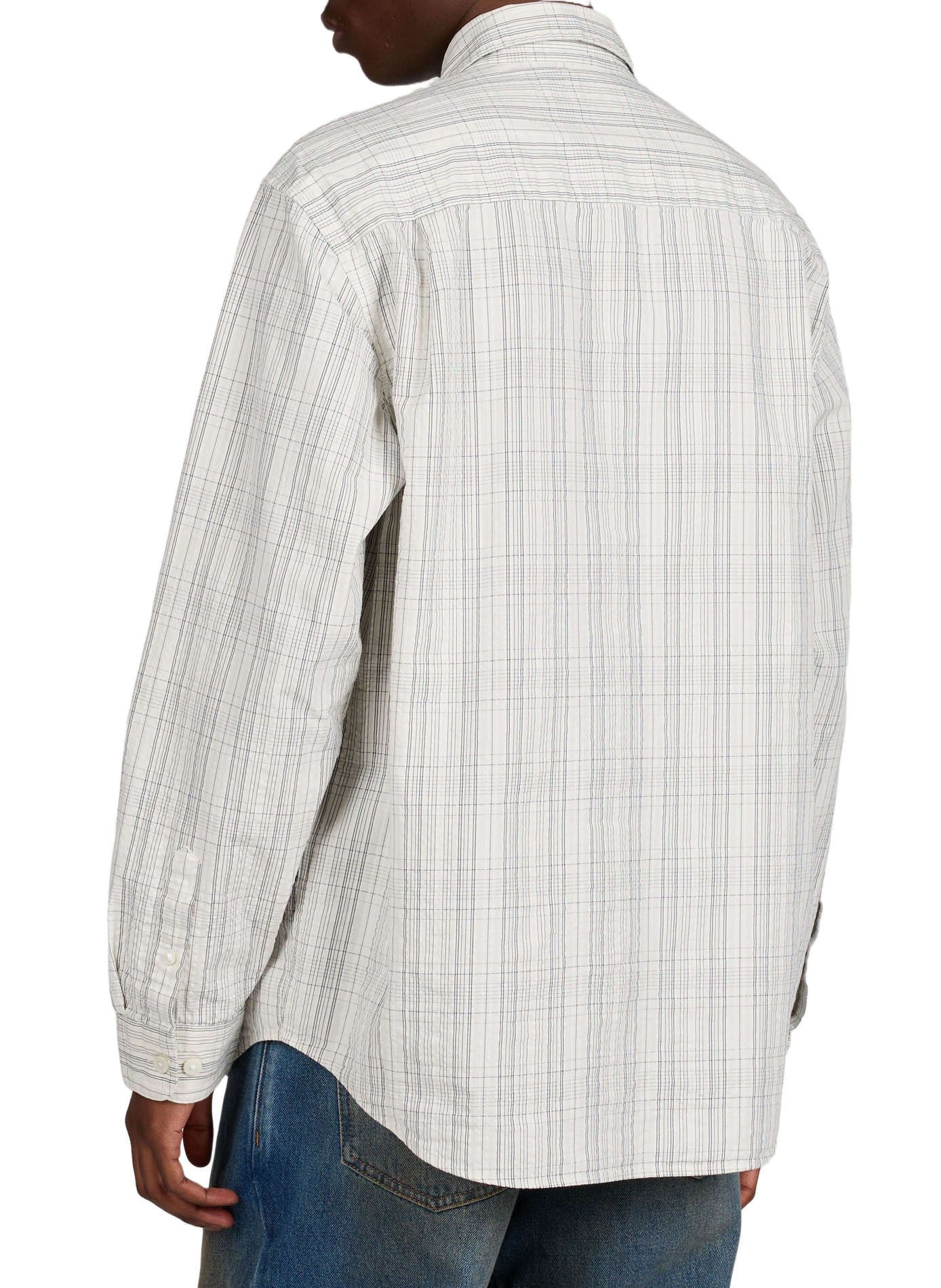 Chemise manches longues à rayures en coton ANNARR Beige