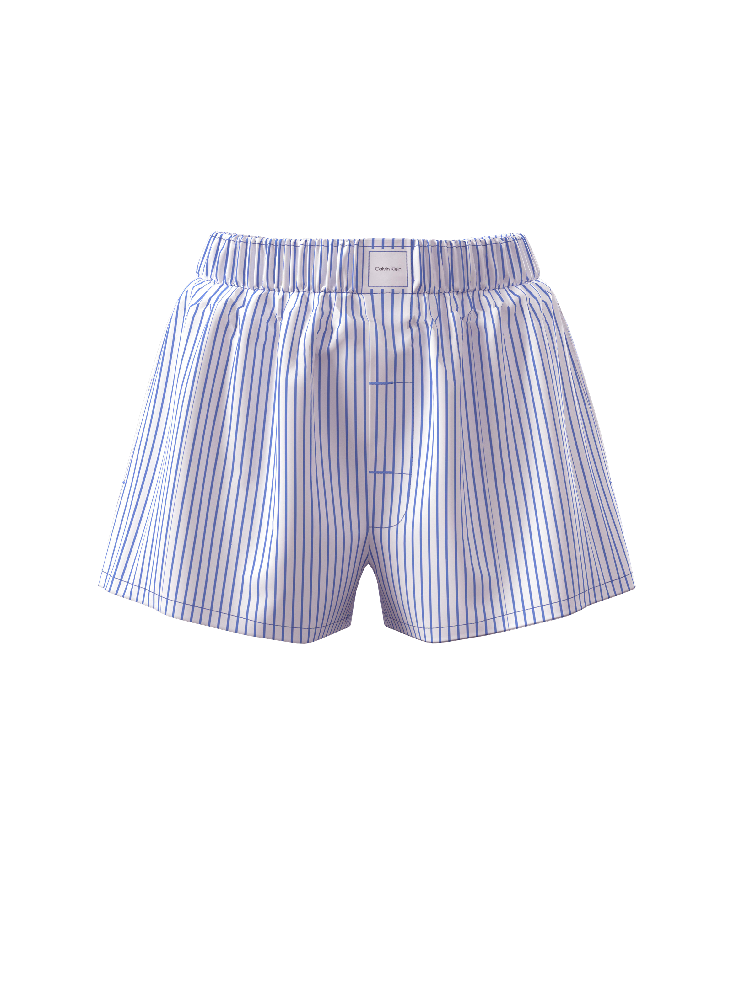 Short de pyjama en popeline de coton CALVIN KLEIN Bleu