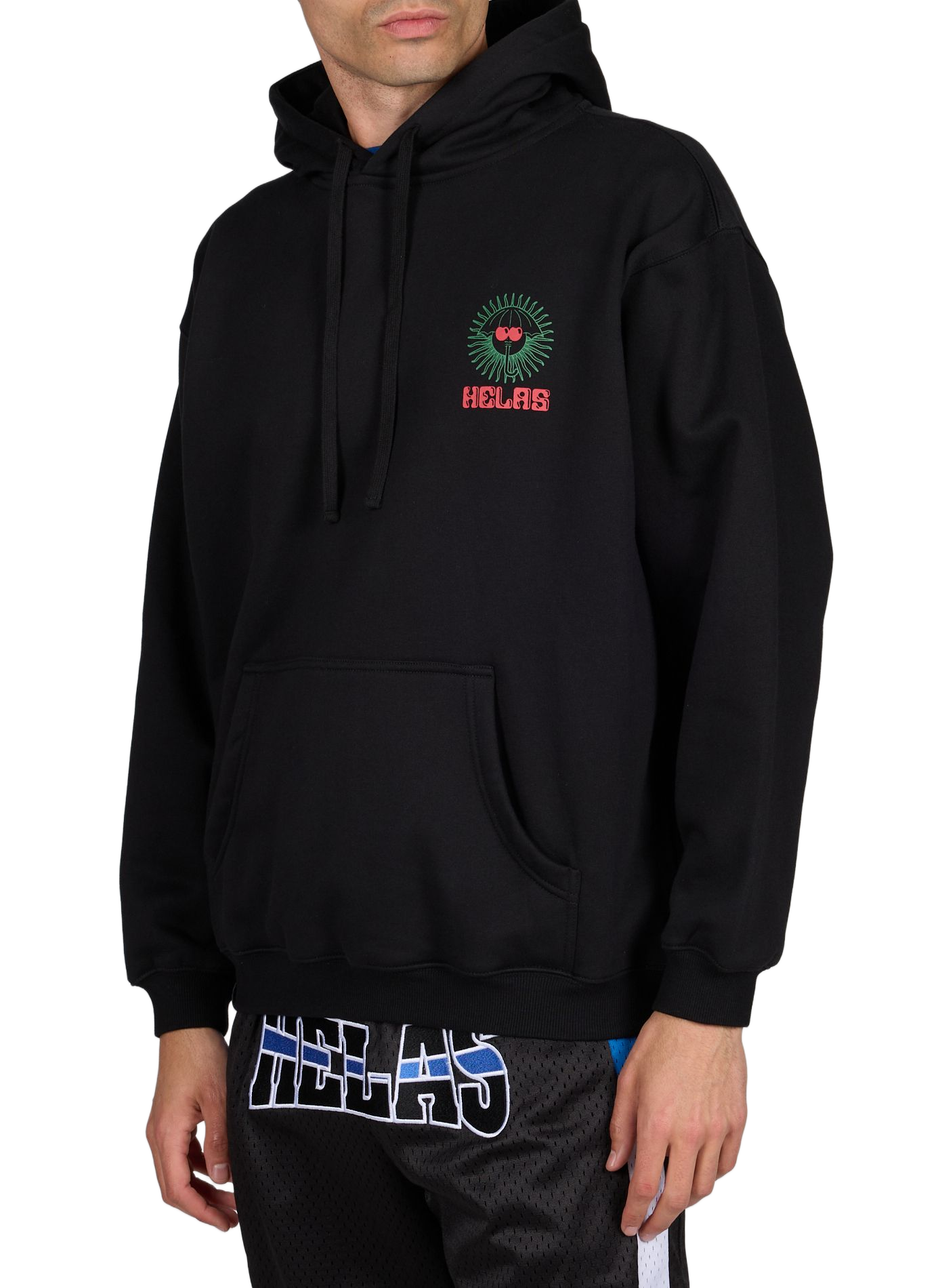 Sweatshirt imprimé en coton mélangé HELAS CAPS Noir