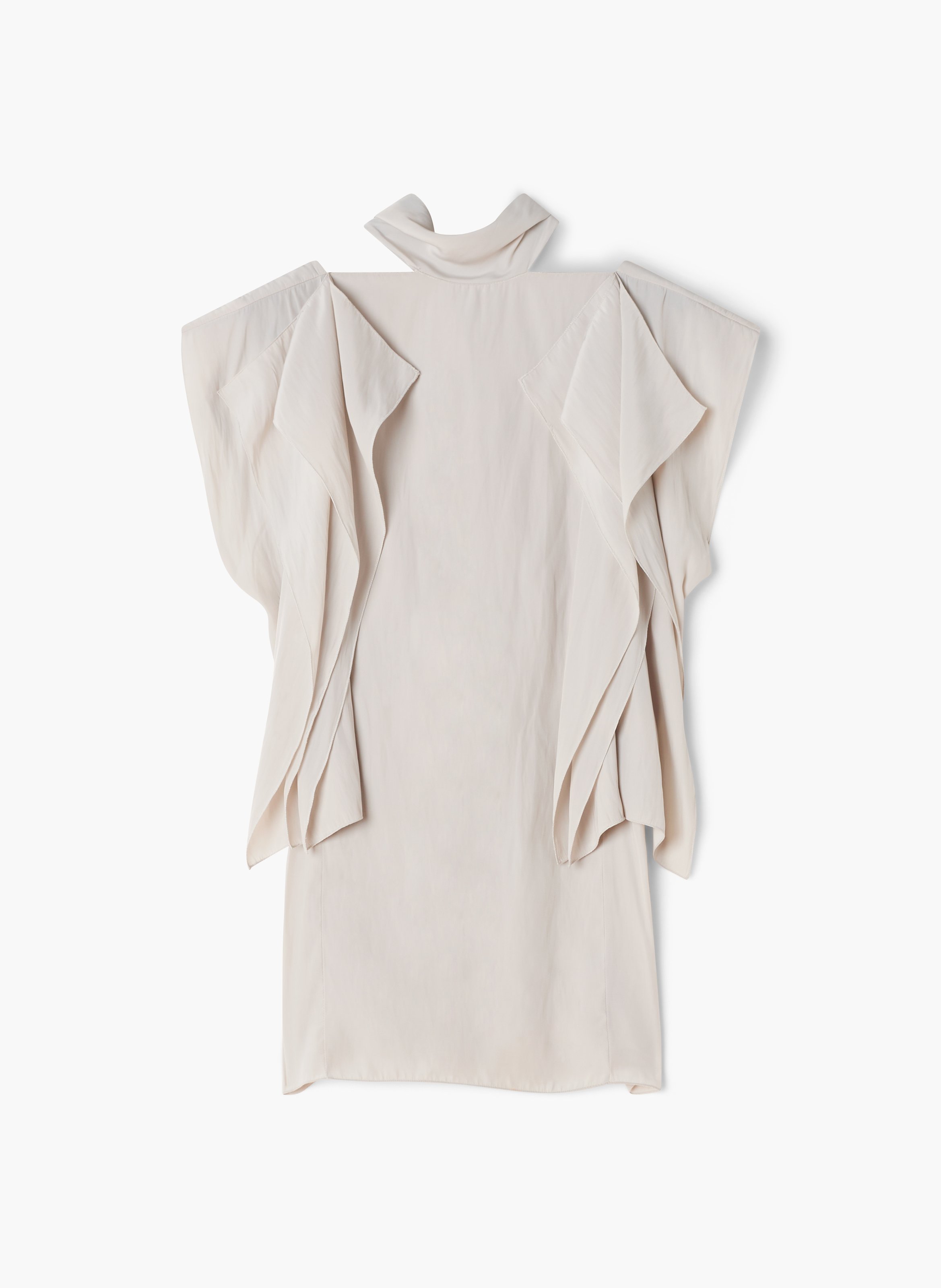 Haut à volants en charmeuse LANVIN Blanc