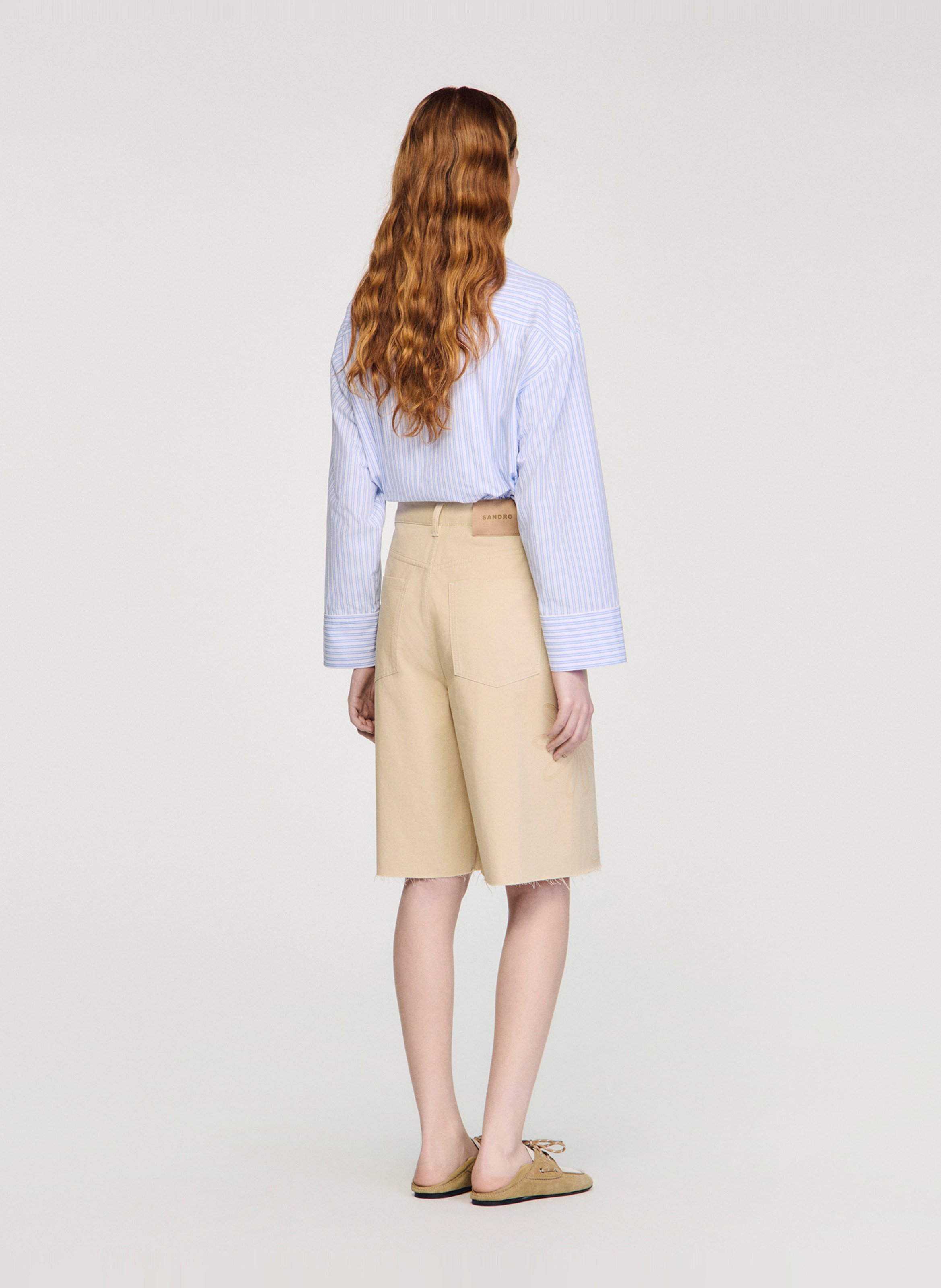 Bermuda en coton SANDRO Beige