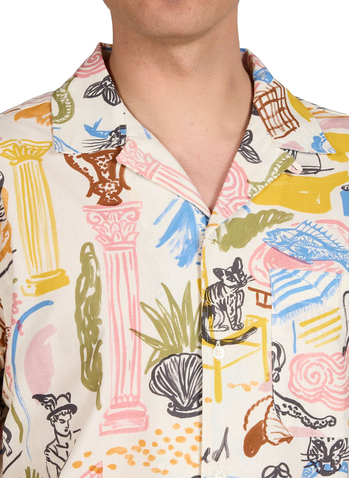 Bedrukt katoenen shirt met korte mouwen CLOSED Veelkleurig