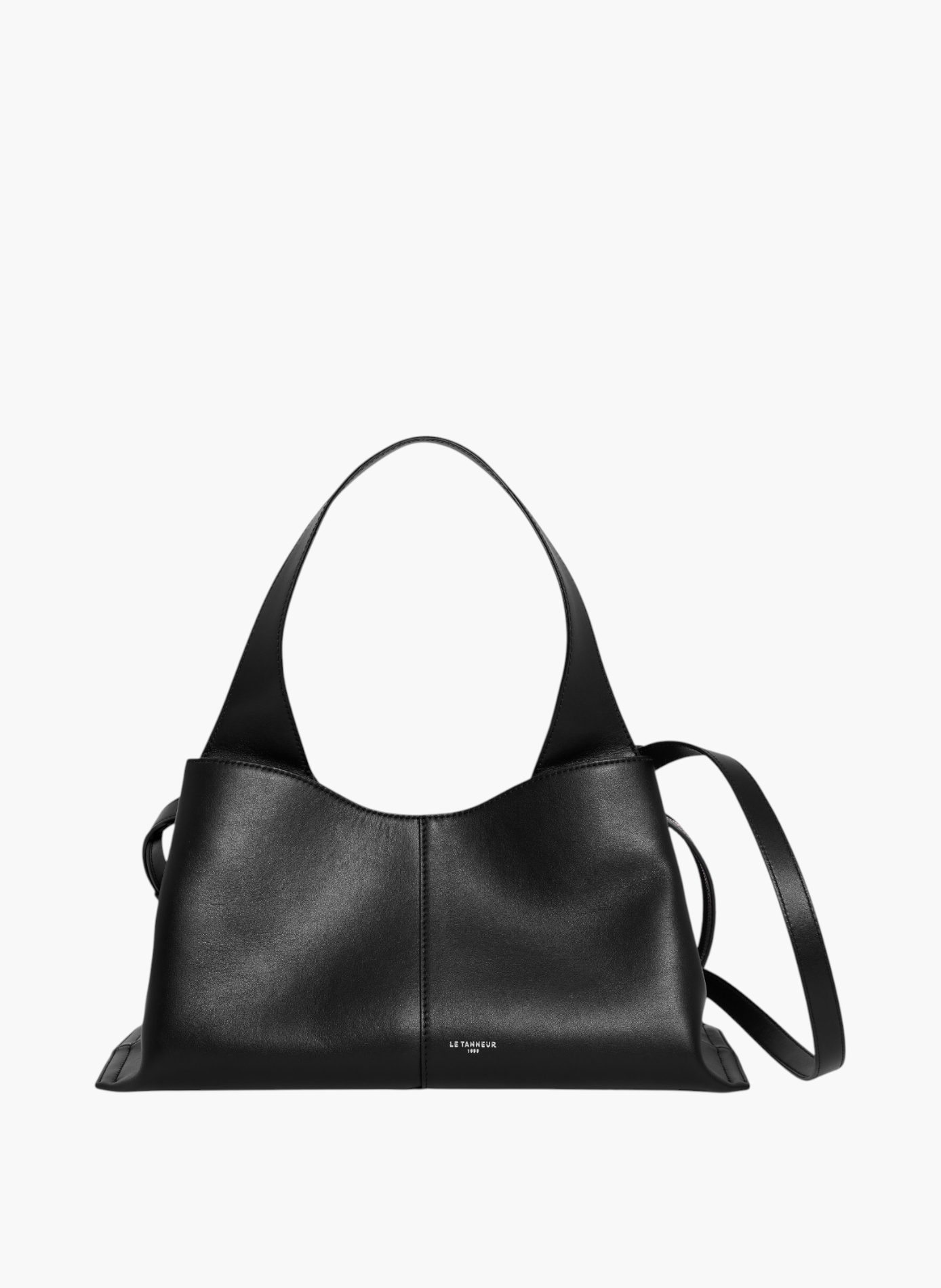 Petit sac à main félicie en cuir lisse LE TANNEUR Noir