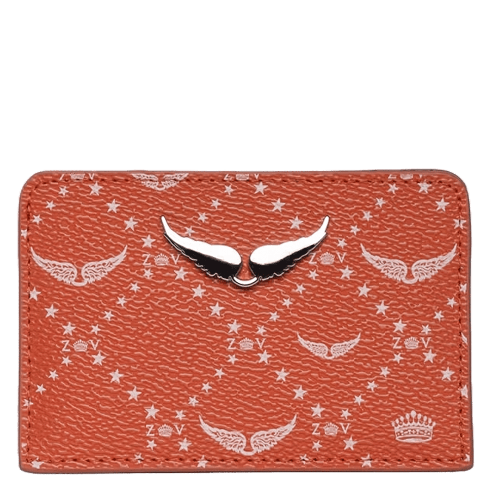 Mini quilted leather card holder ZADIG&VOLTAIRE Orange