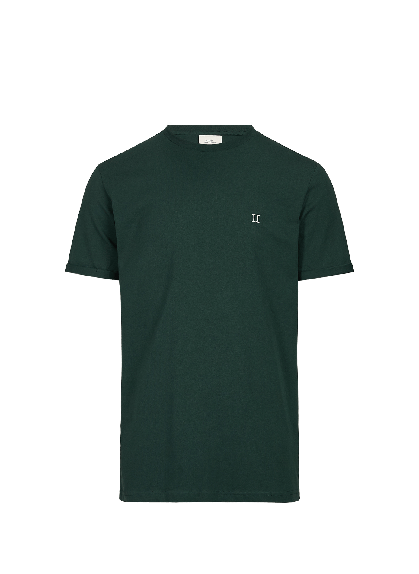 Straight embroidered cotton t-shirt LES DEUX Green