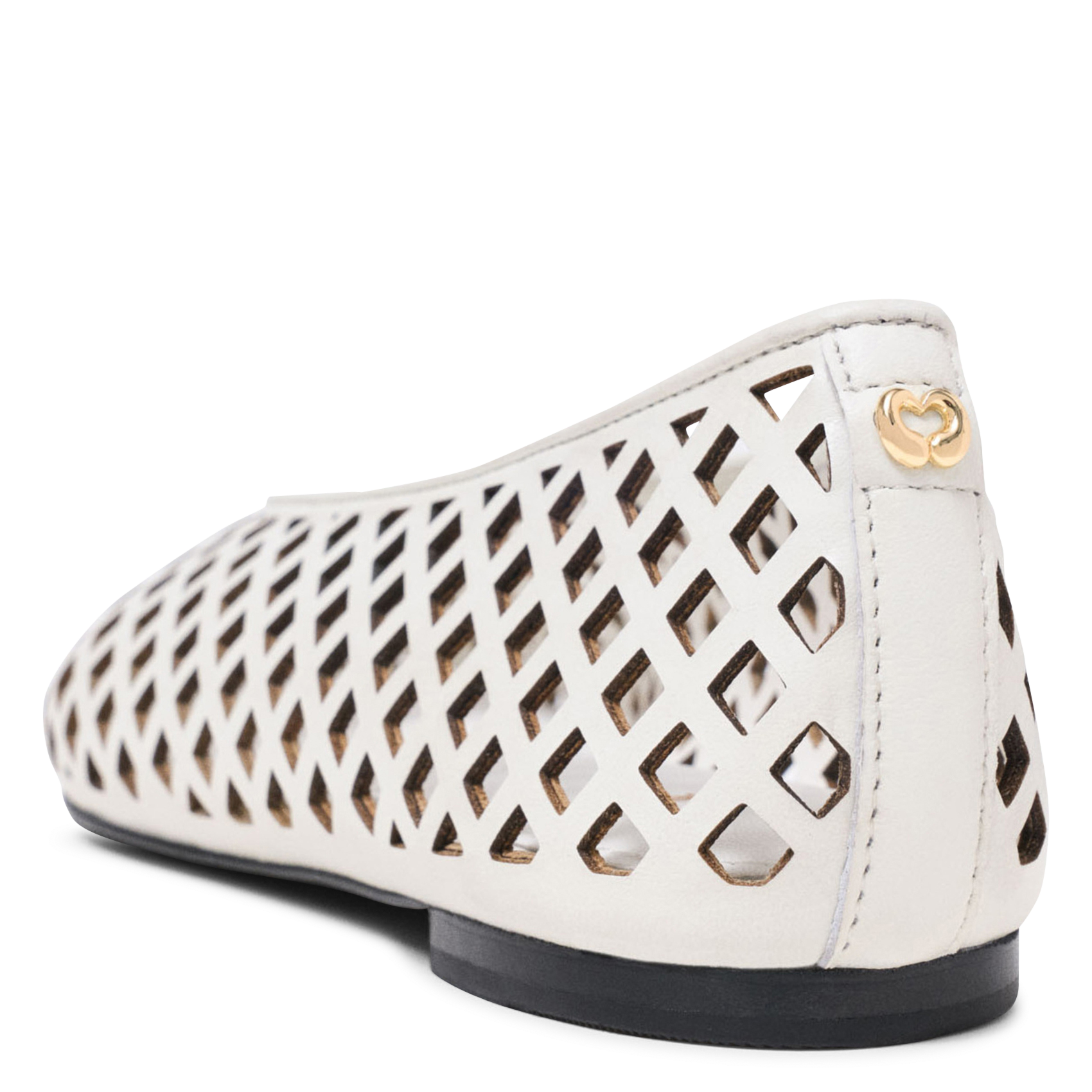 Ballerines en cuir MAJE Blanc