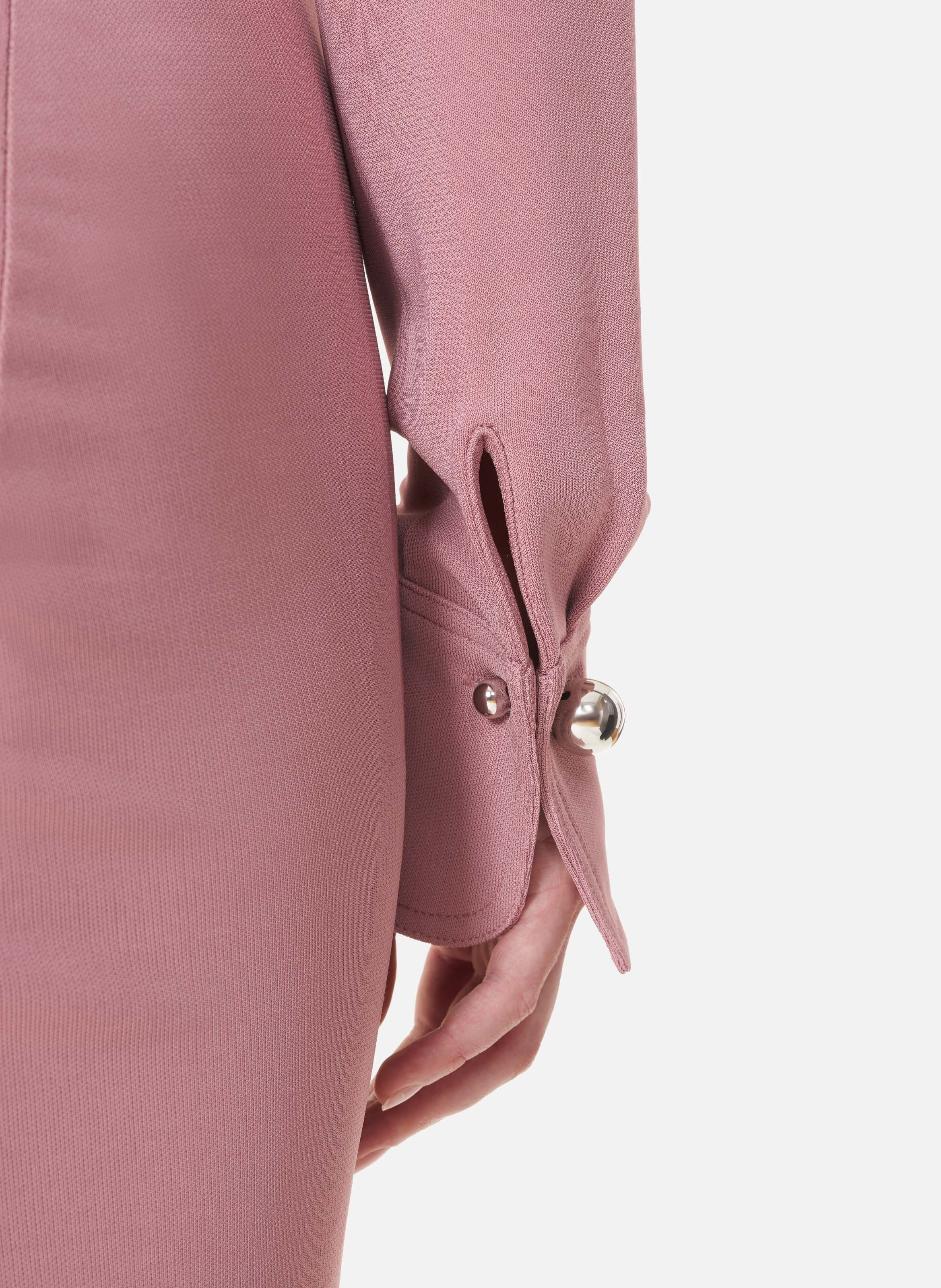 Robe longue drapée en jersey crêpe LANVIN Rose