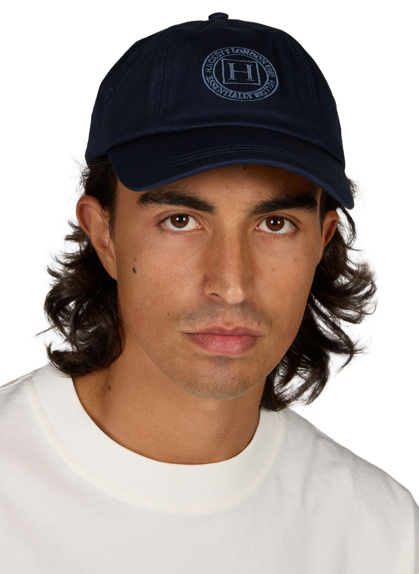 Embroidered cotton baseball cap HACKETT Blue