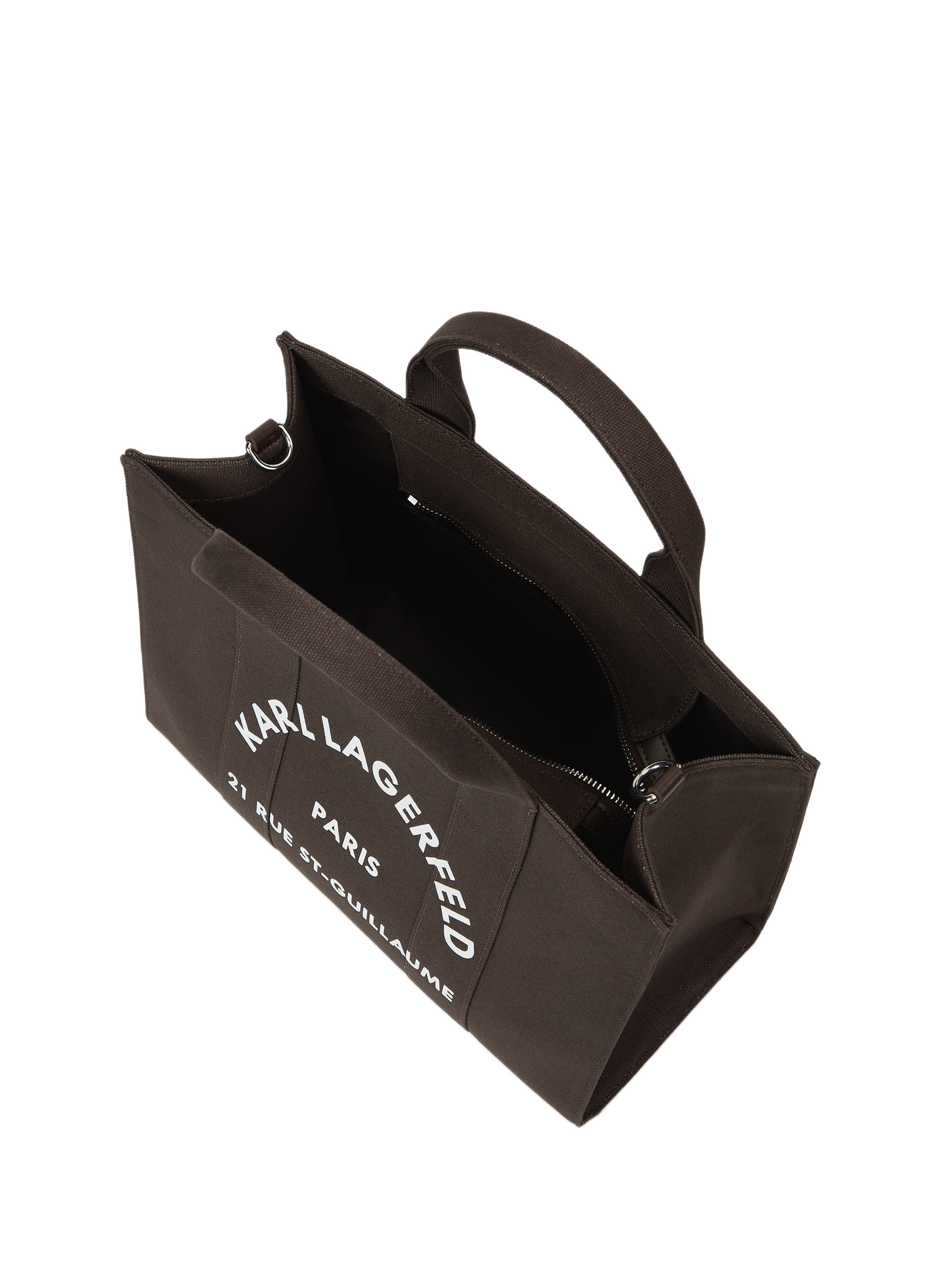 Sac cabas en coton KARL LAGERFELD Marron