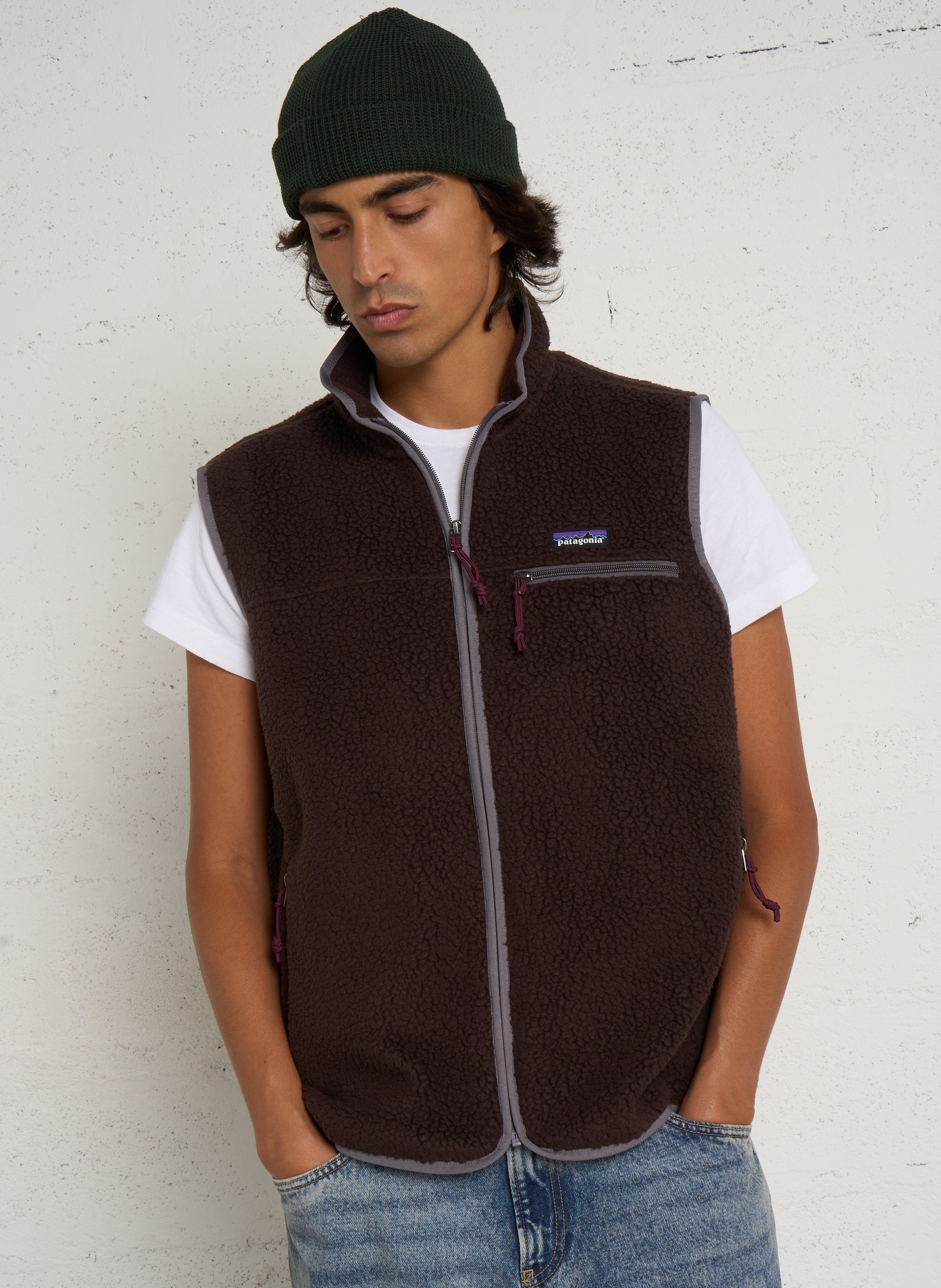 Rechte fleece met opstaande kraag PATAGONIA Bruin