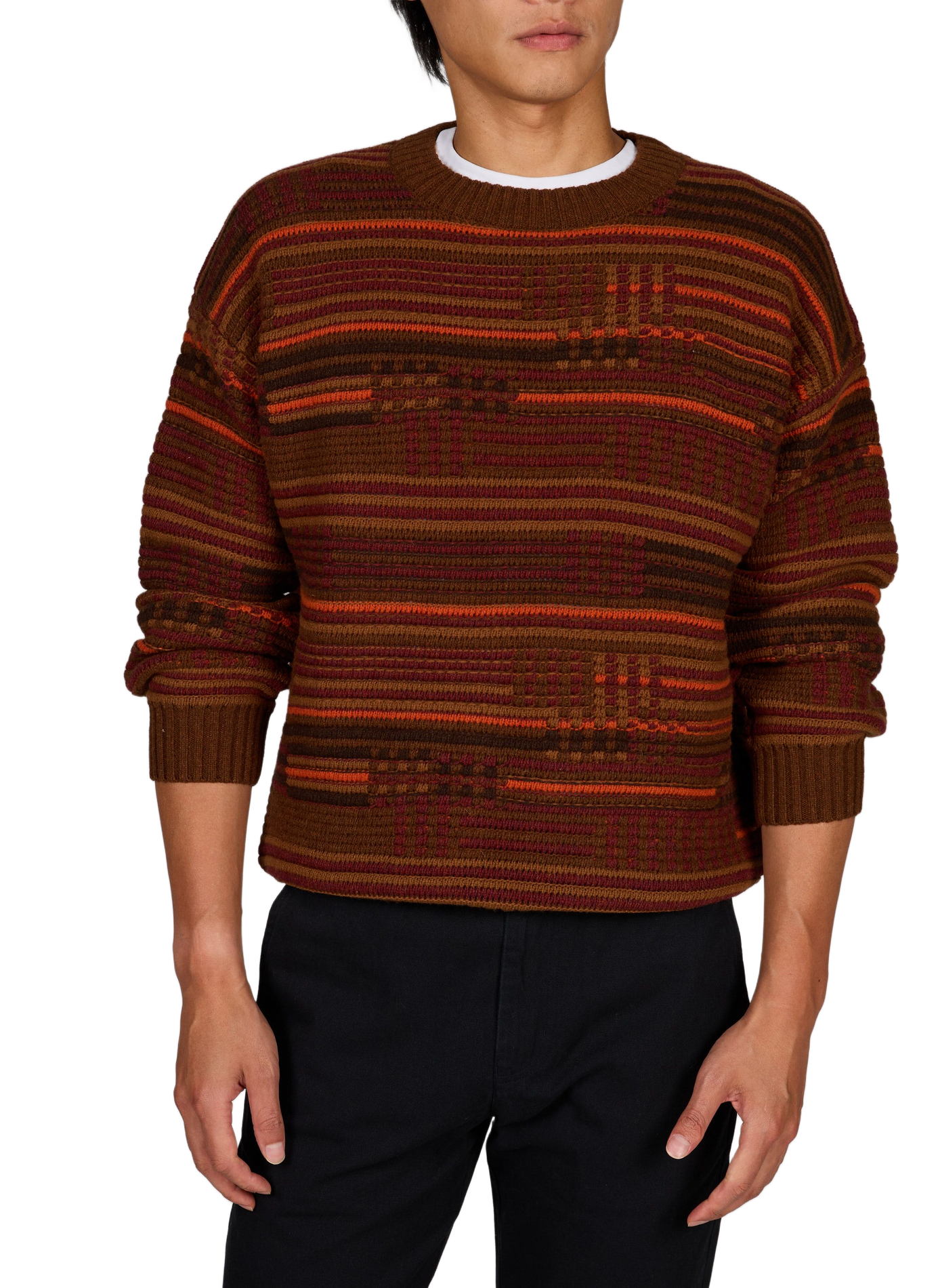 Straight Merino wool knit sweater THINKING MU Multicolour