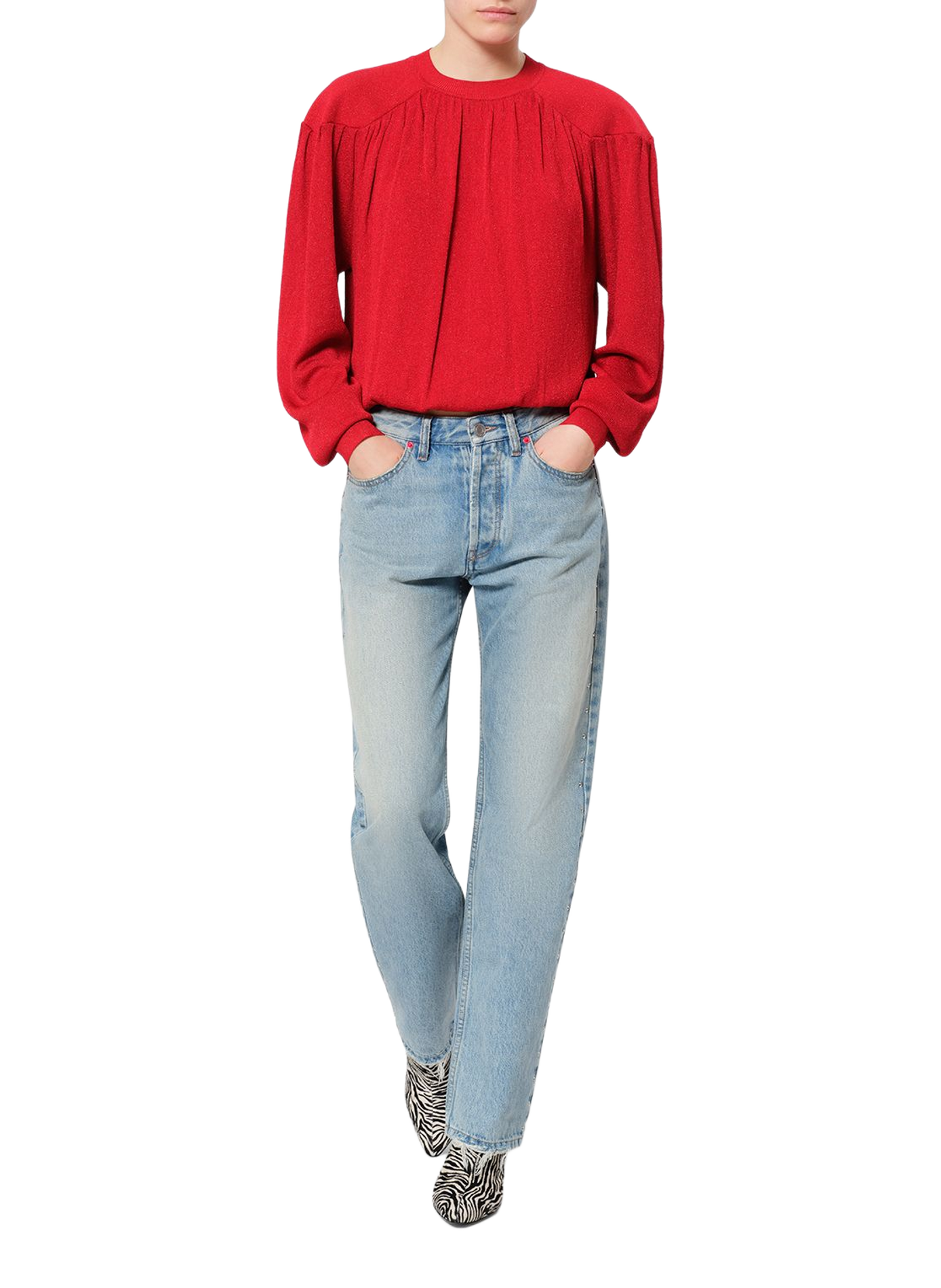 Dayali Reg jeans with star details in cotton denim ISABEL MARANT Blue