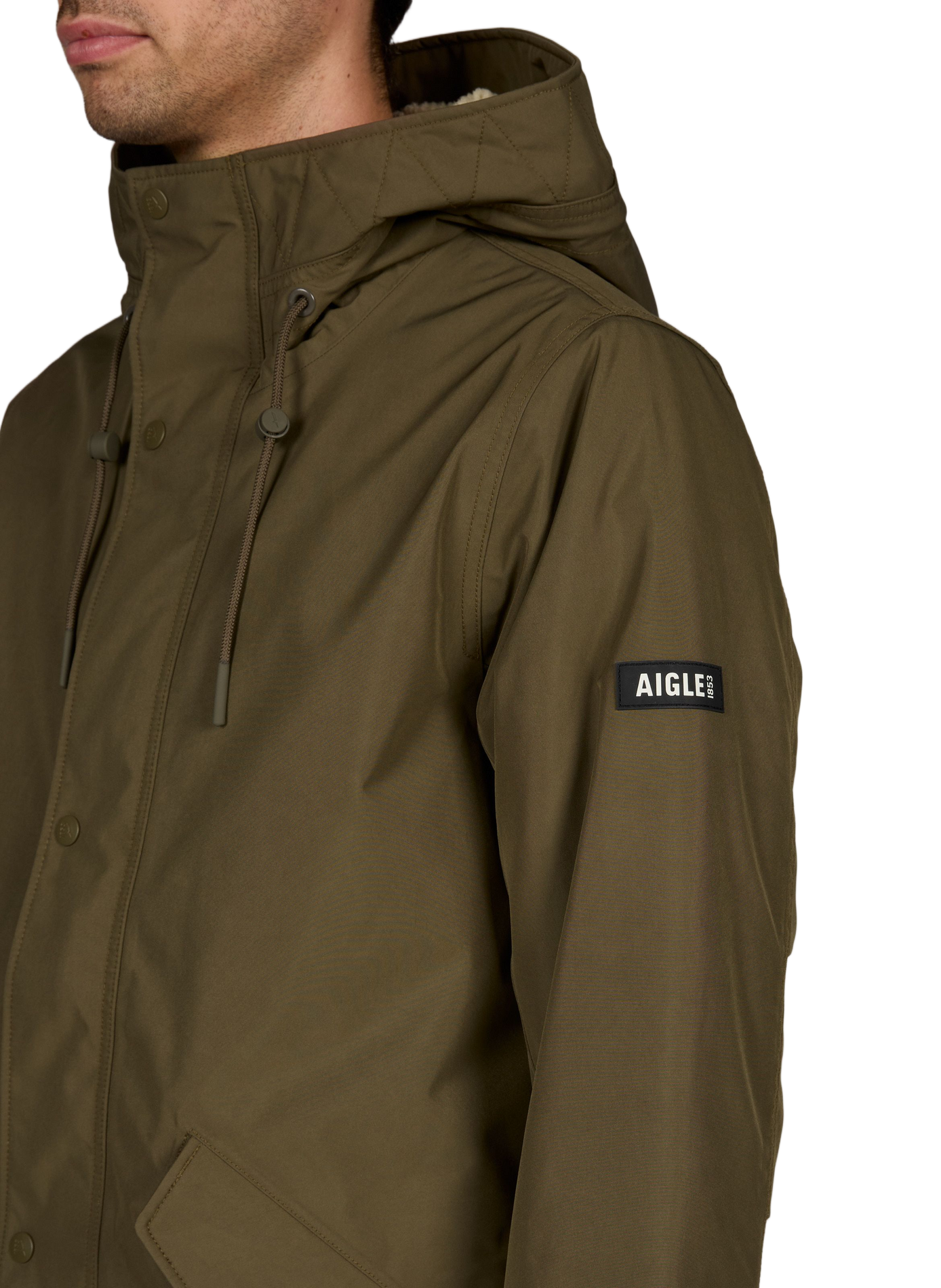 Quilted Gore-tex Fishtail Parka AIGLE Brown