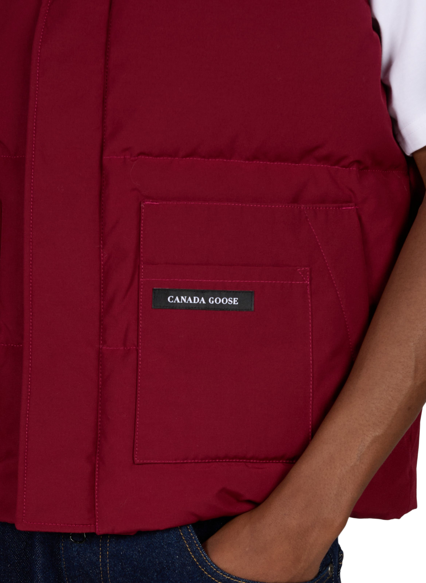 Doudoune sans manches unie CANADA GOOSE Rouge