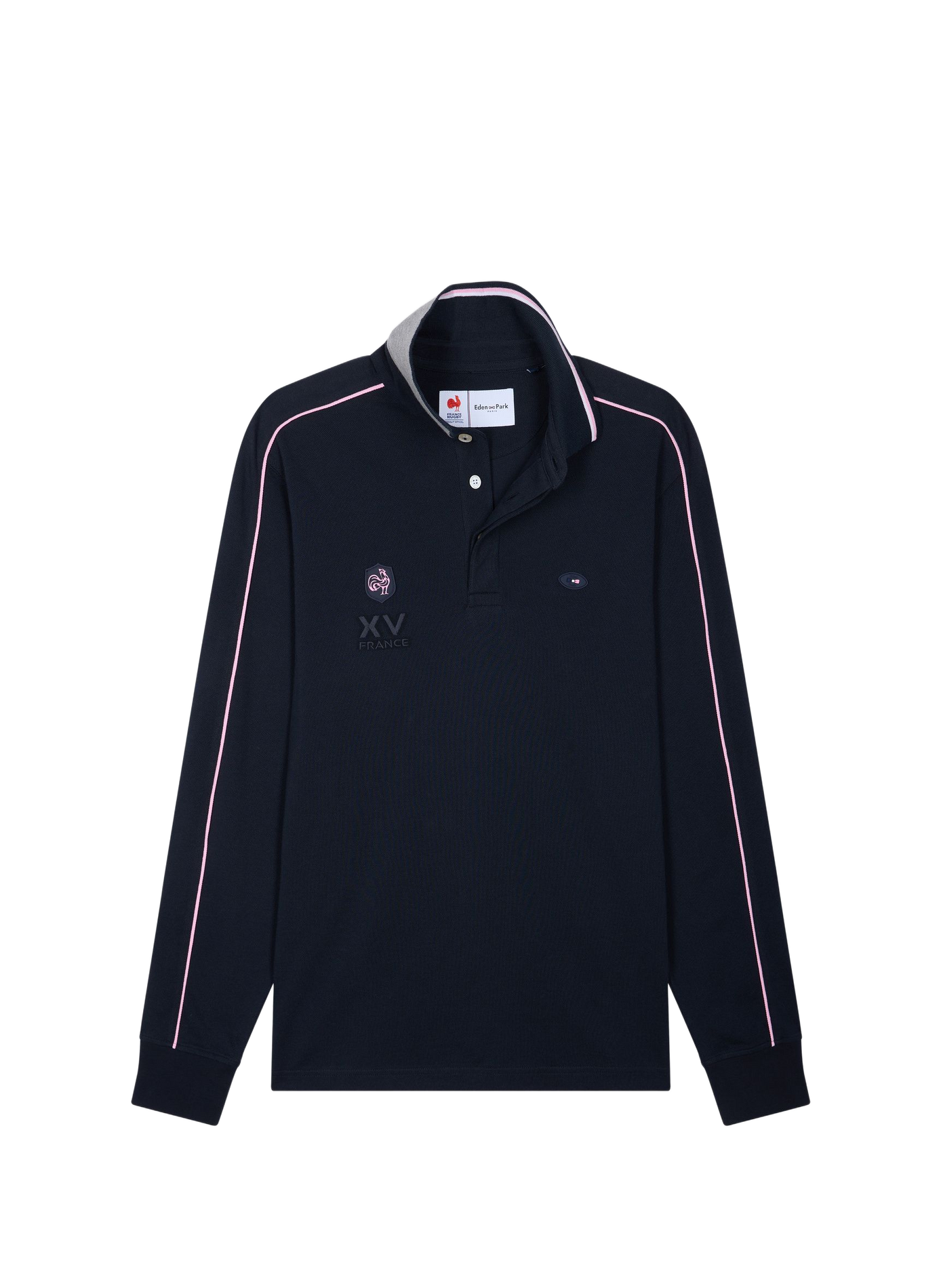 Polo manches longues en coton EDEN PARK Blue