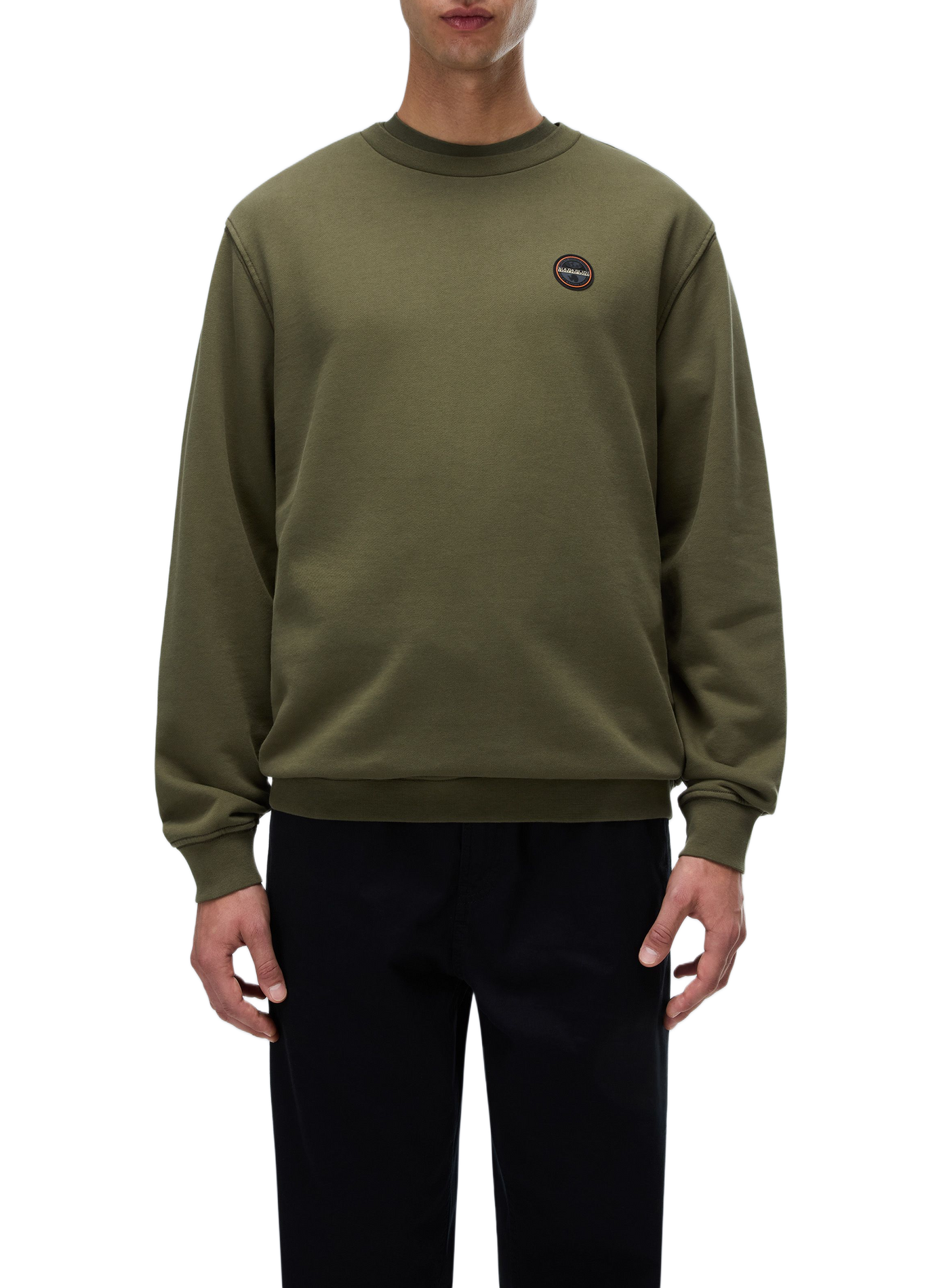 Round neck plain sweatshirt NAPAPIJRI Khaki