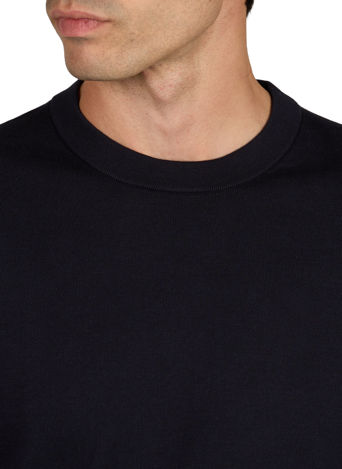 Straight-fit crew-neck cotton and silk sweater VAN LAACK Blue