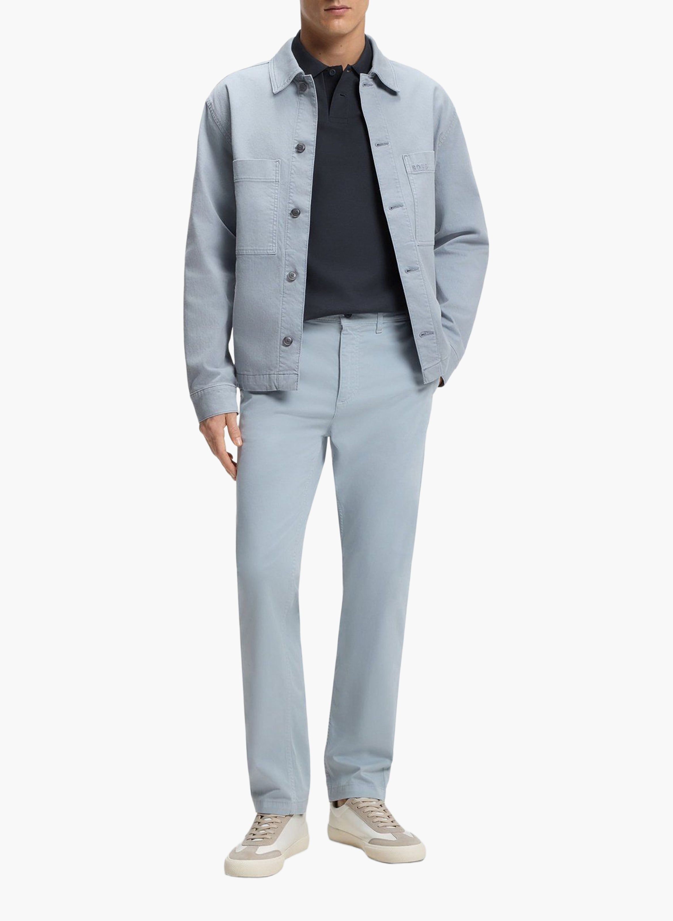 Polo regular-fit en coton BOSS Bleu