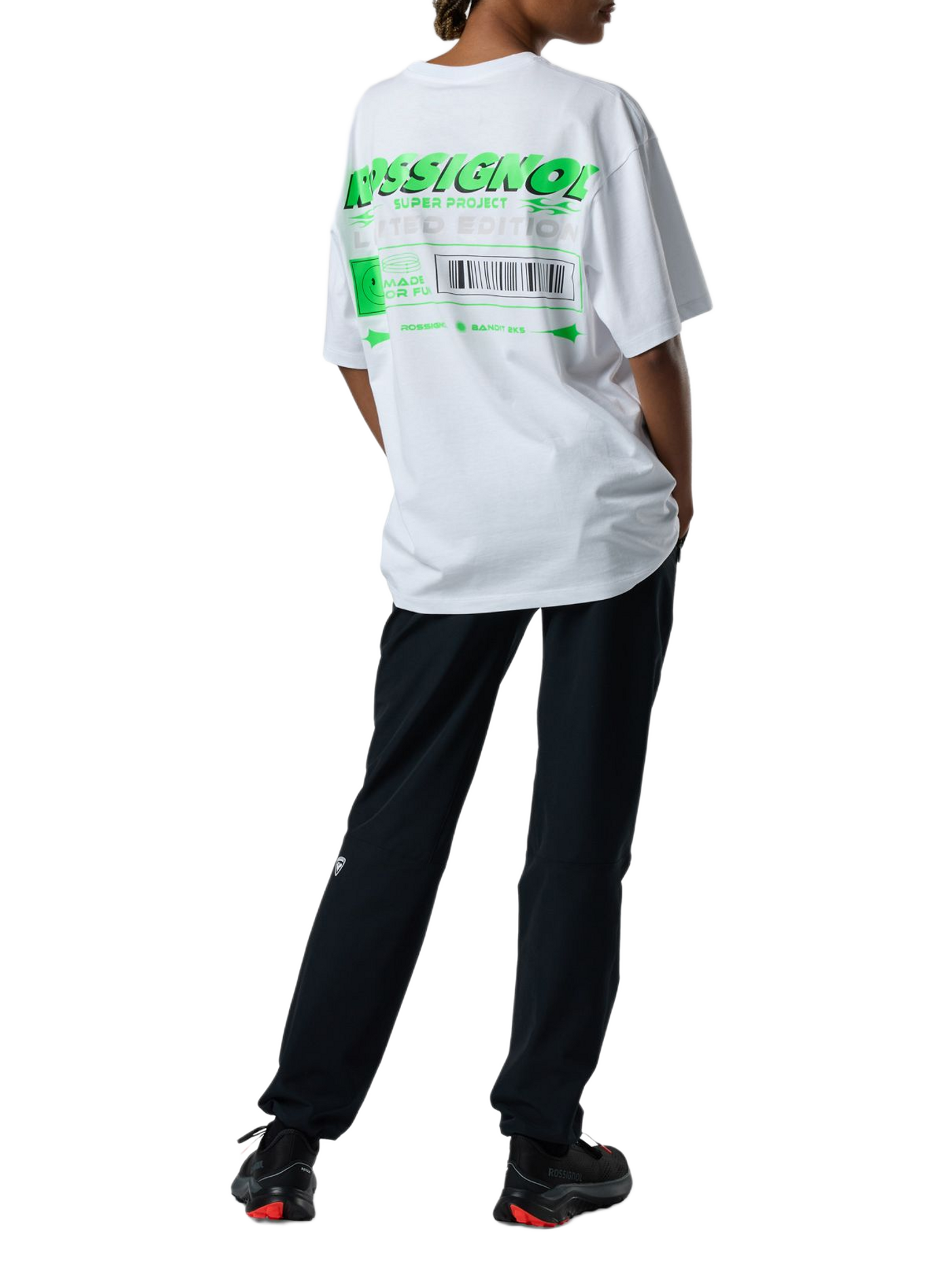 T-shirt droit col rond imprimé en coton ROSSIGNOL Weiss