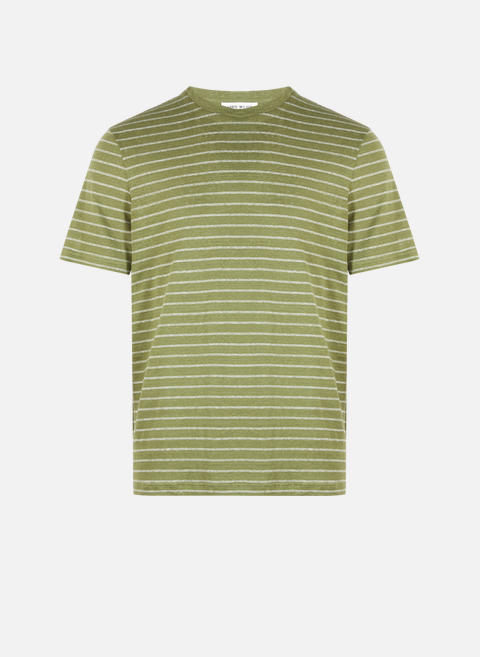 Striped cotton T-shirt GreenHARRIS WILSON 